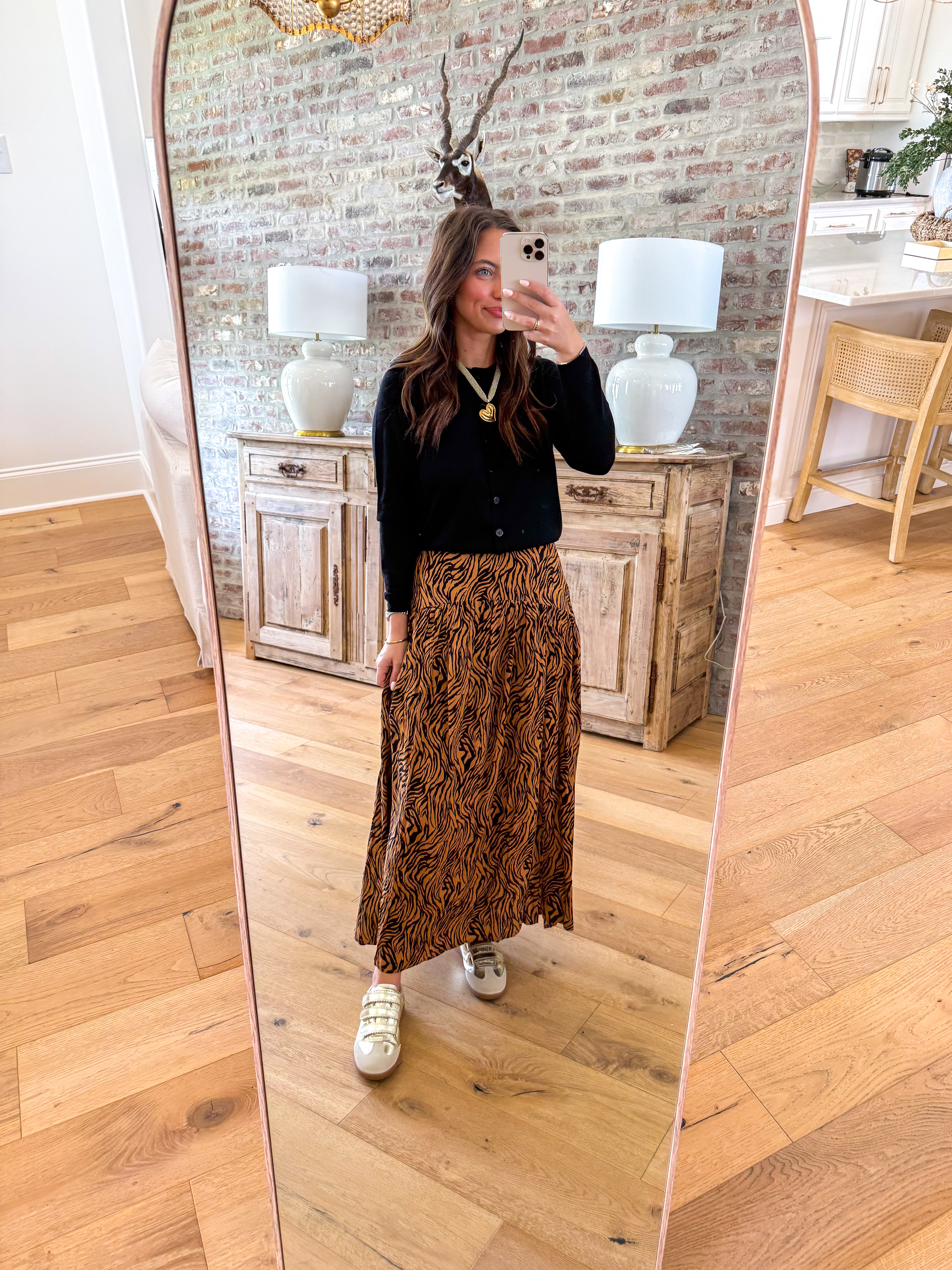 Wild Side Tiger Print Maxi Skirt