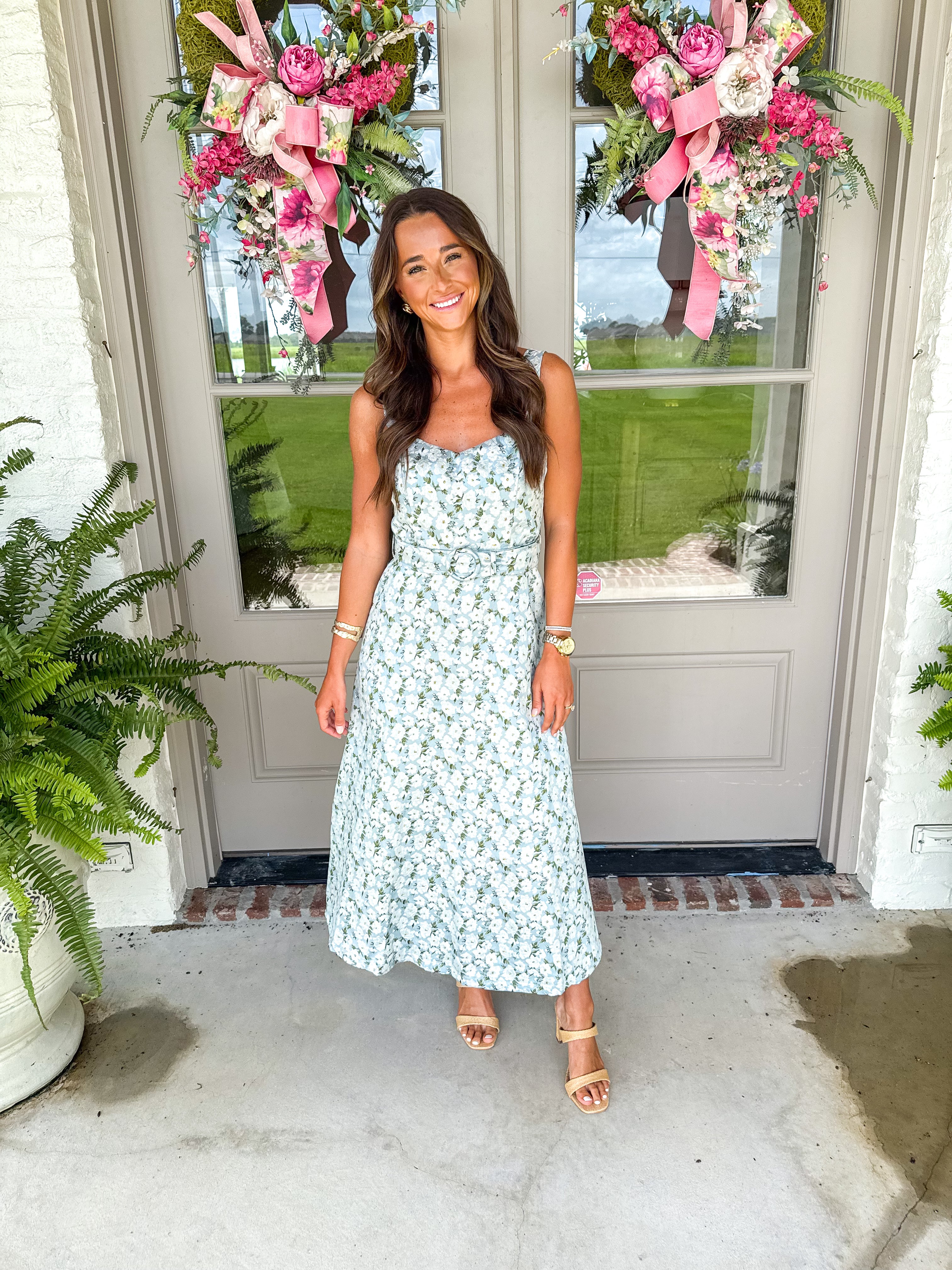 Sweet Serinity Blue Floral Midi