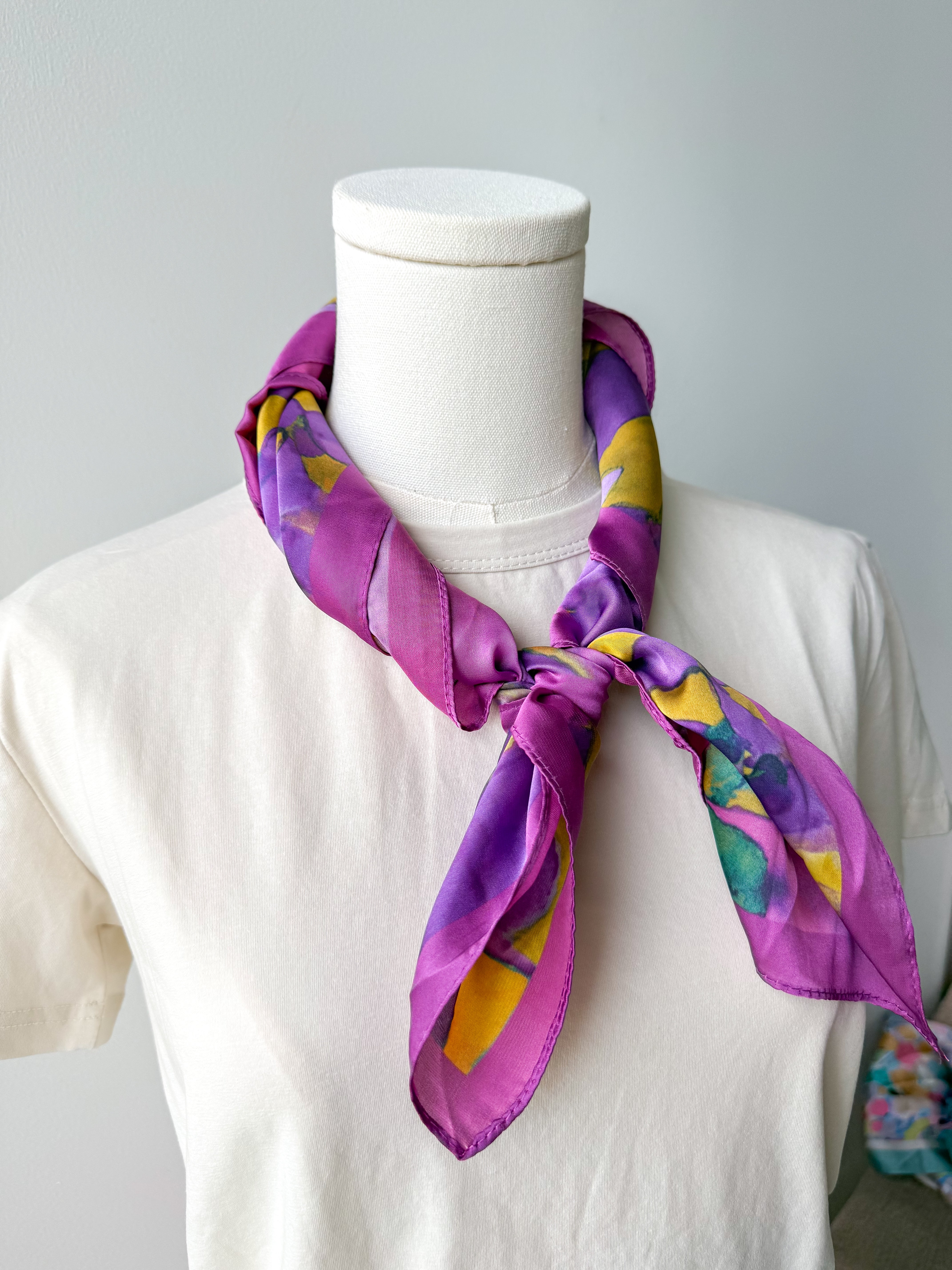 Deep Purple Abstract Scarf
