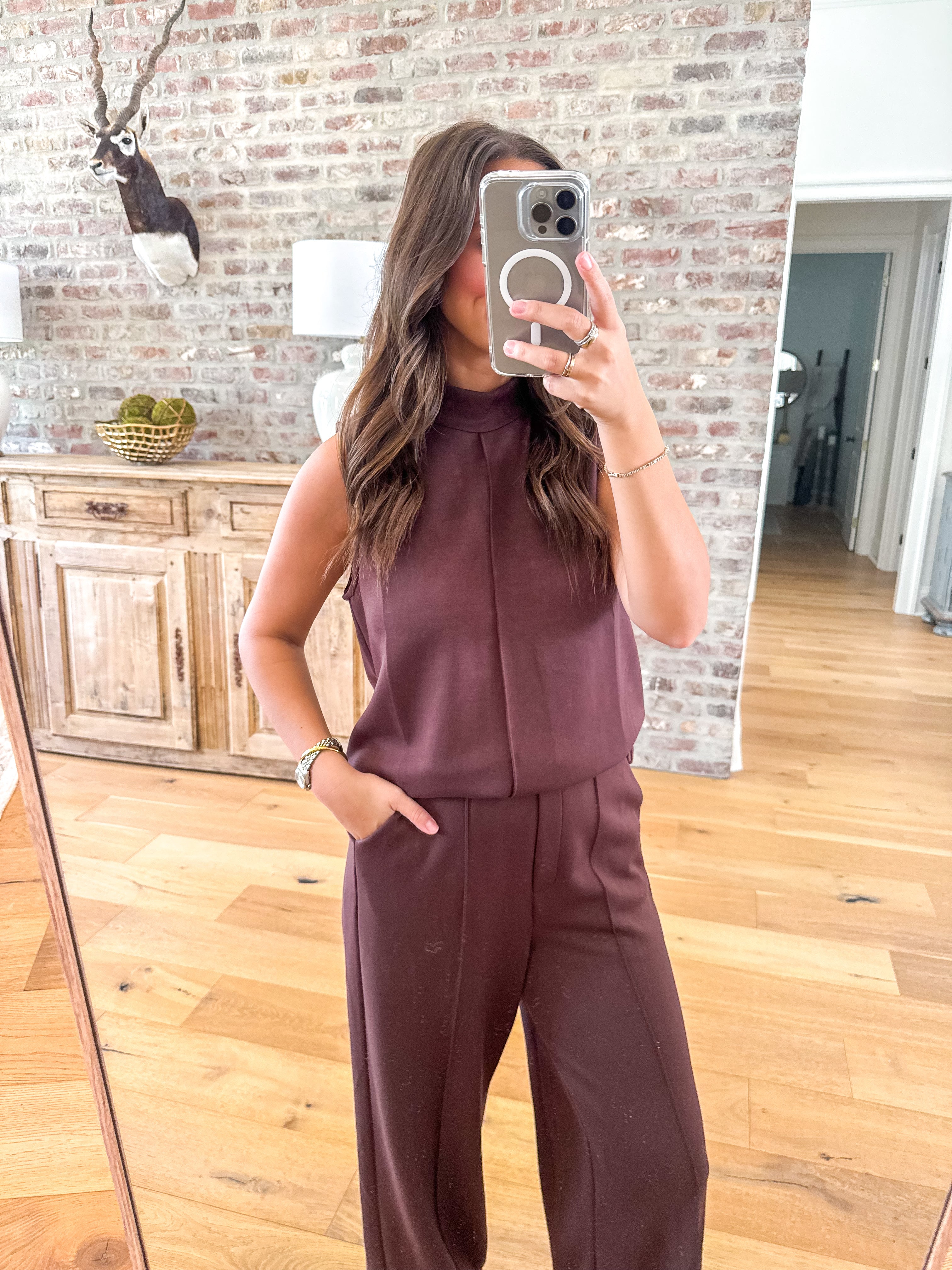 Brown Soft Modal Lounge Set