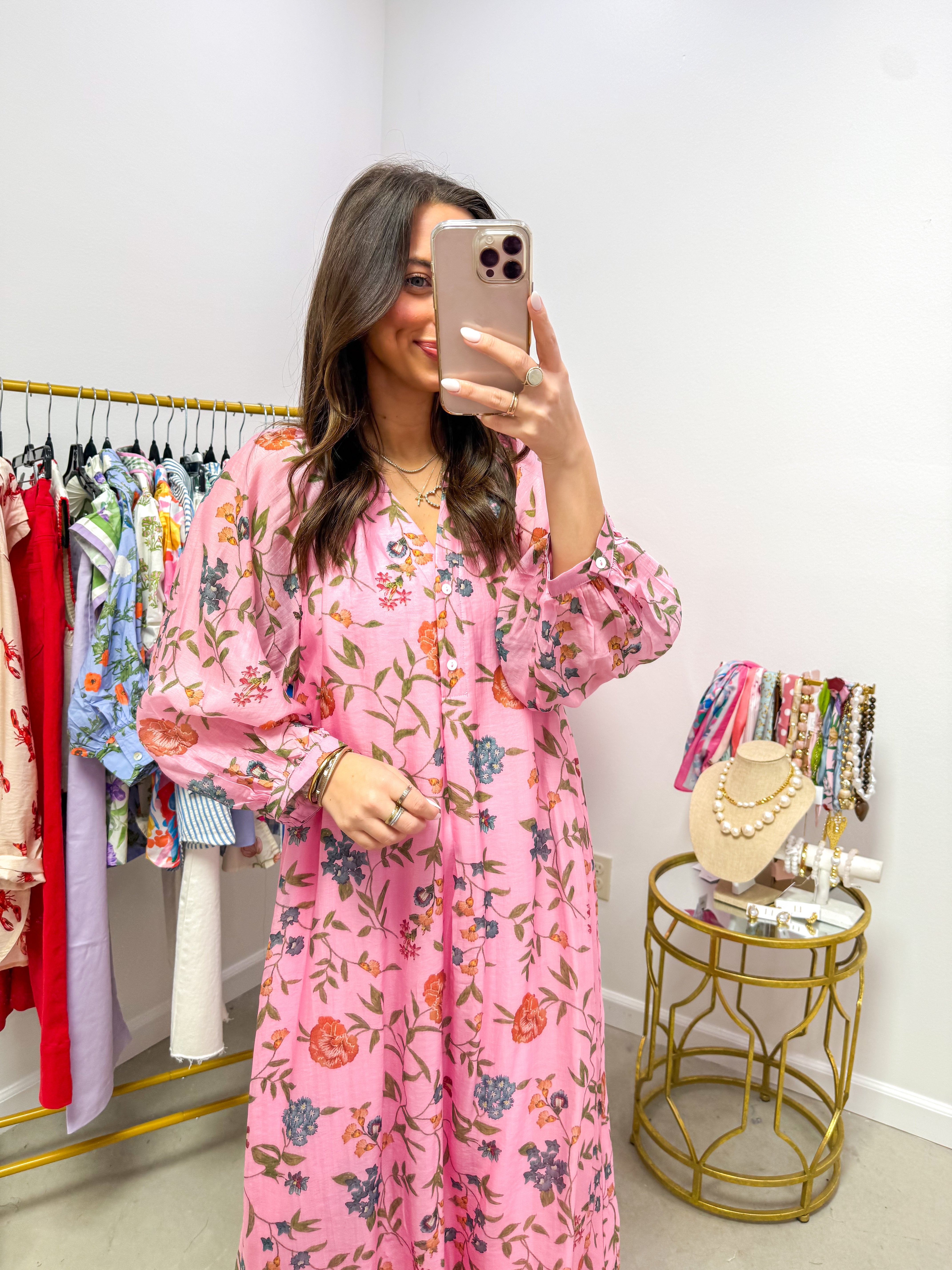 Free Sprit Pink Floral Midi