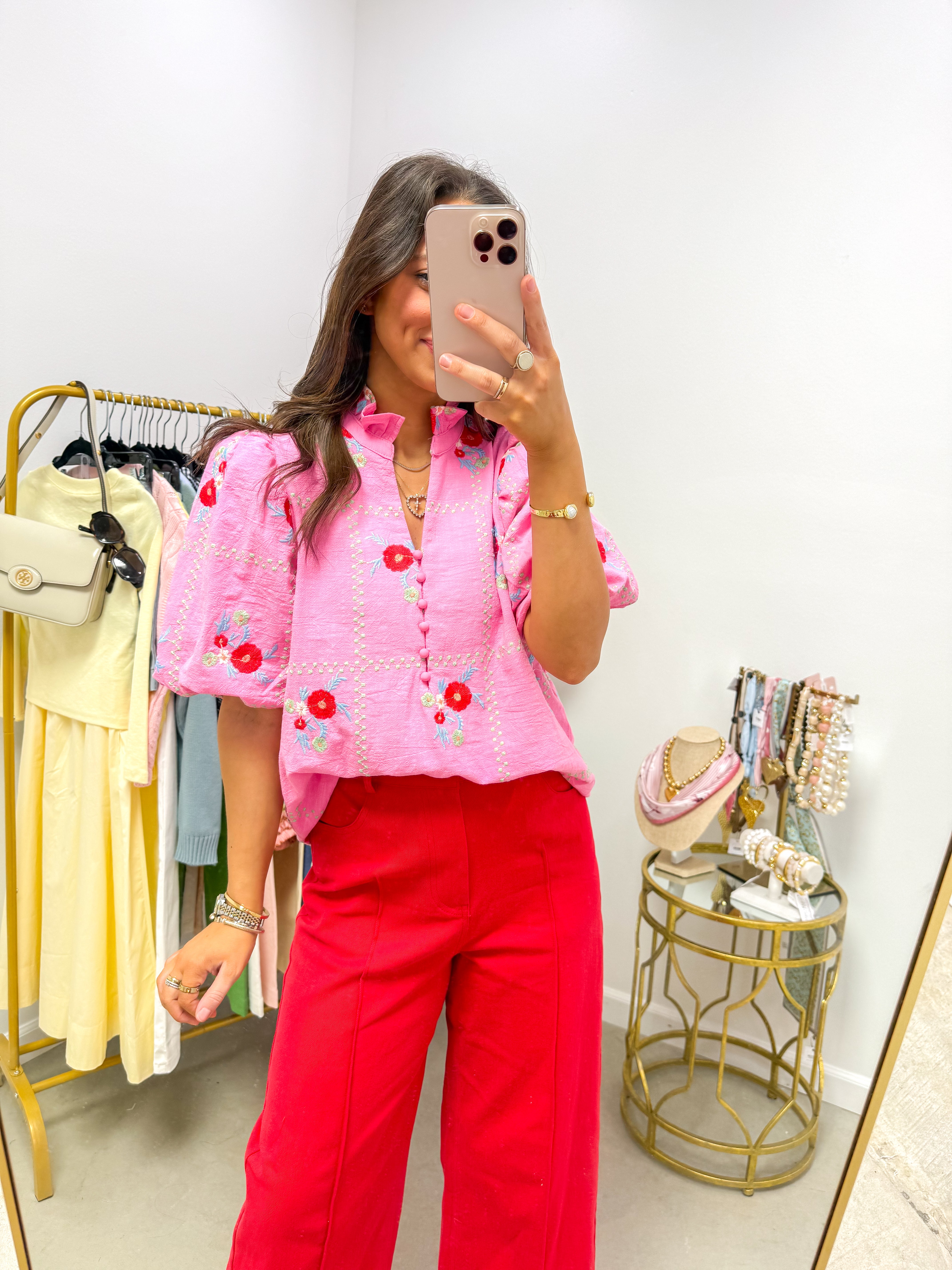 Hattie Pink Blouse
