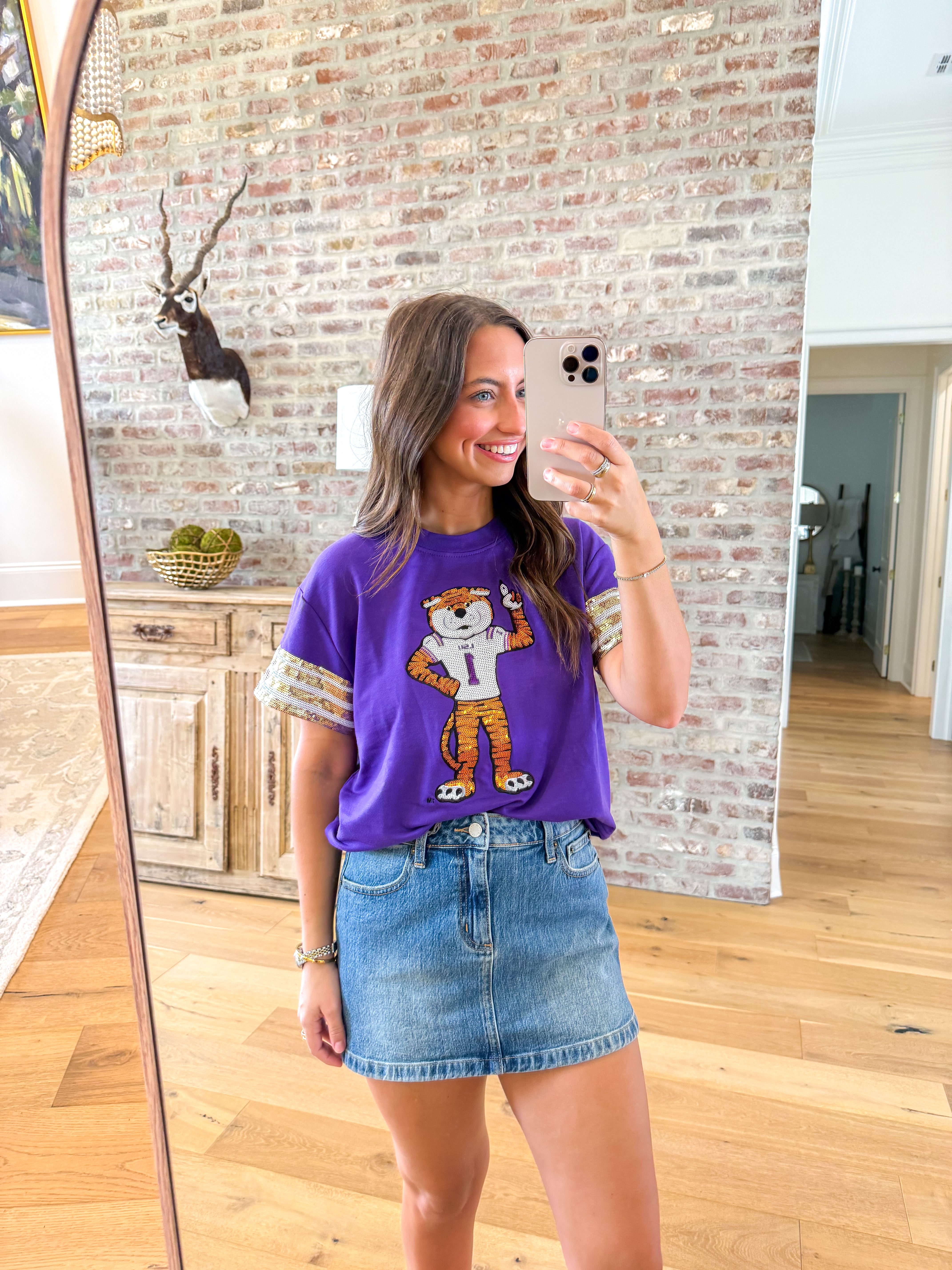 Sun-Washed Denim Mini Skirt