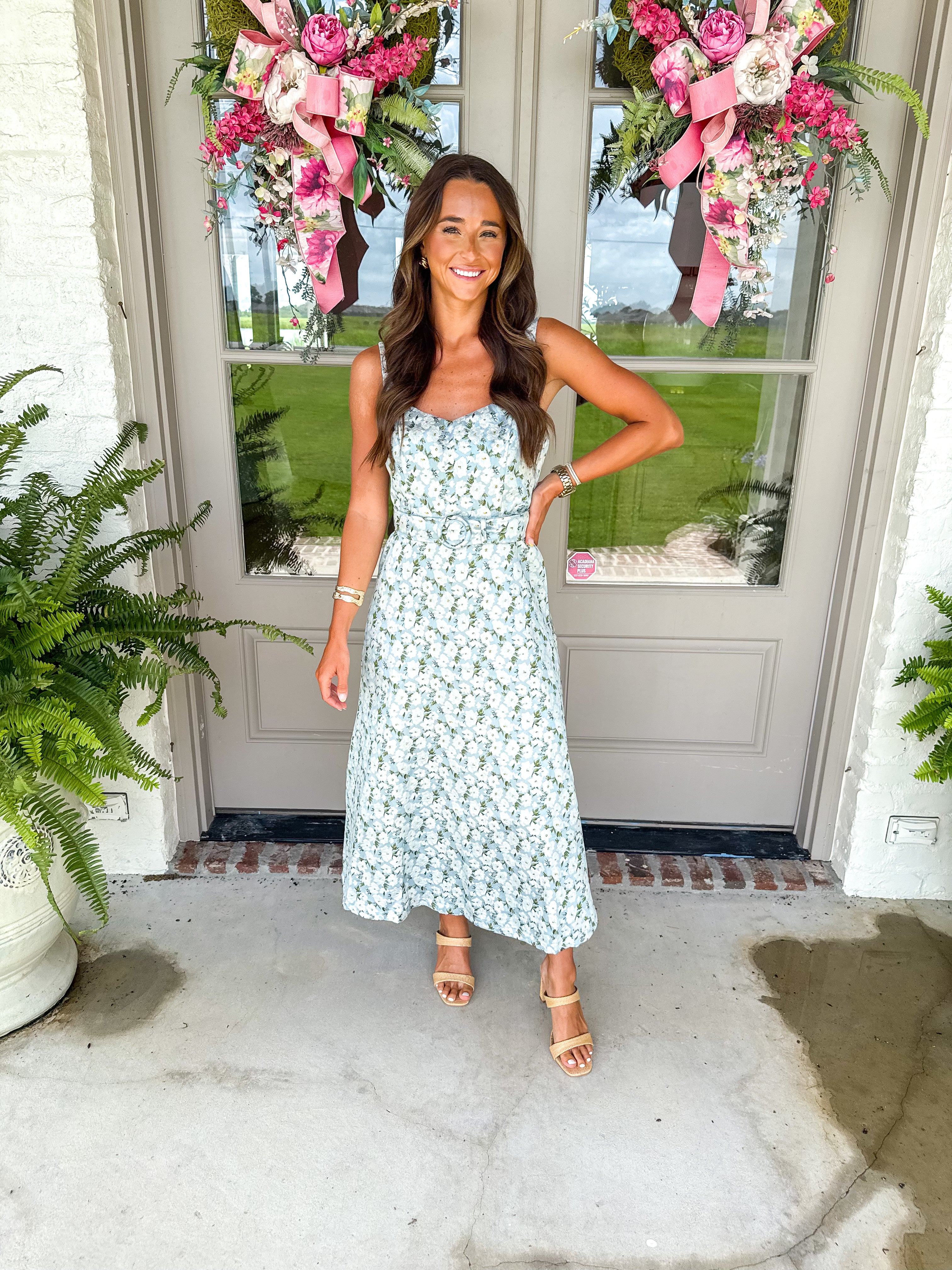 Sweet Serinity Blue Floral Midi