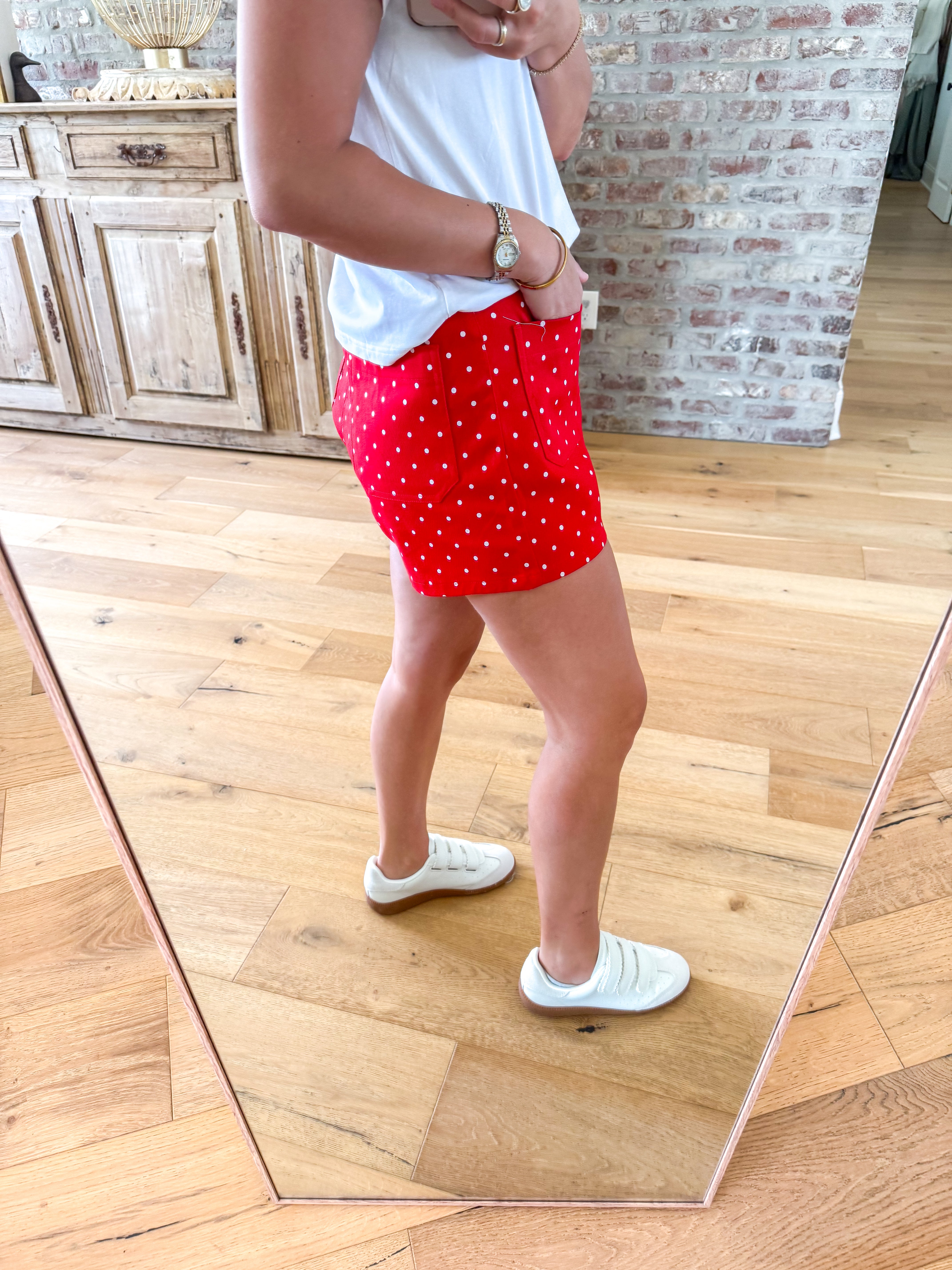Dotty Days Red Shorts