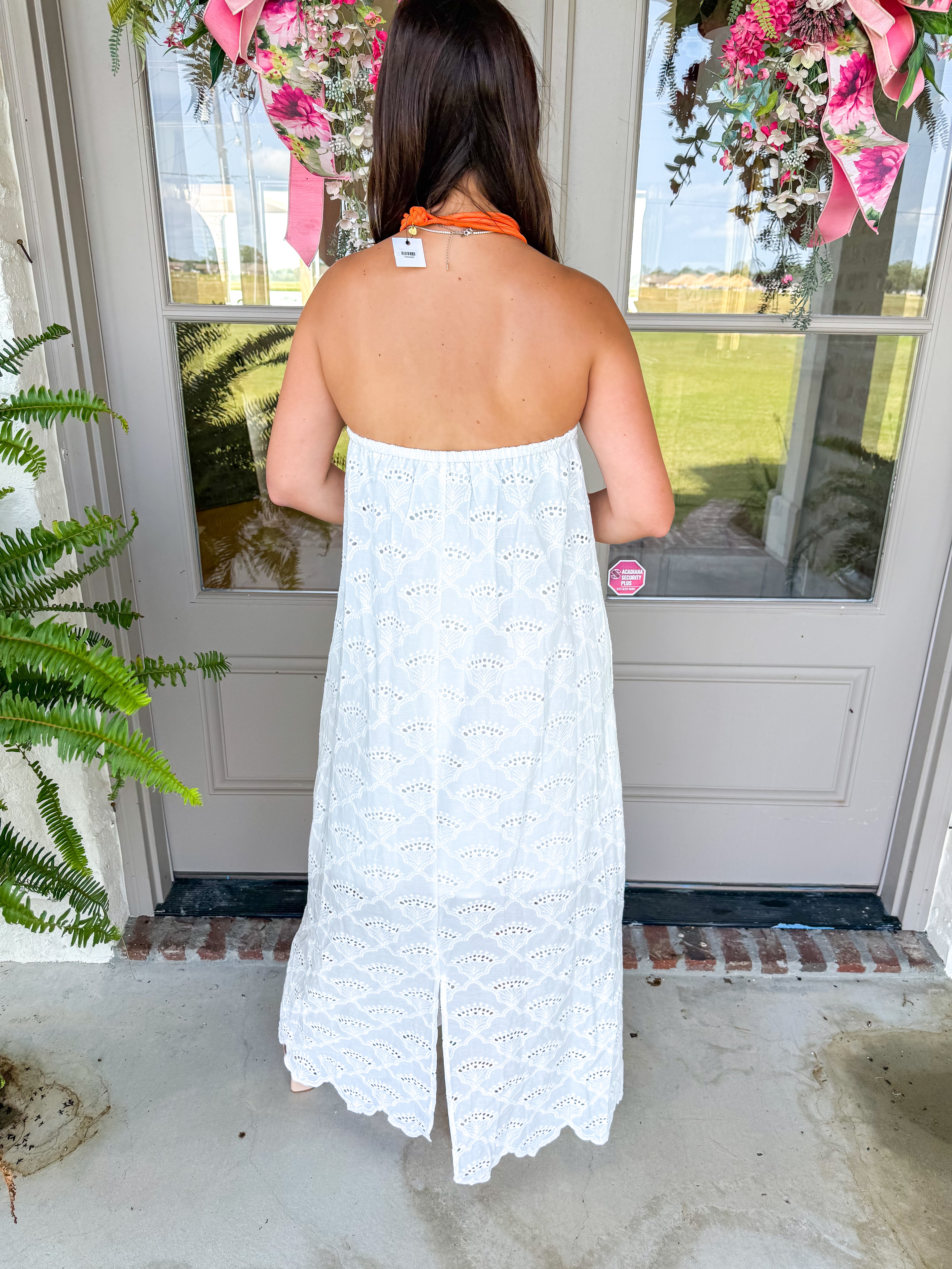 Sunny Days Eyelet Midi White