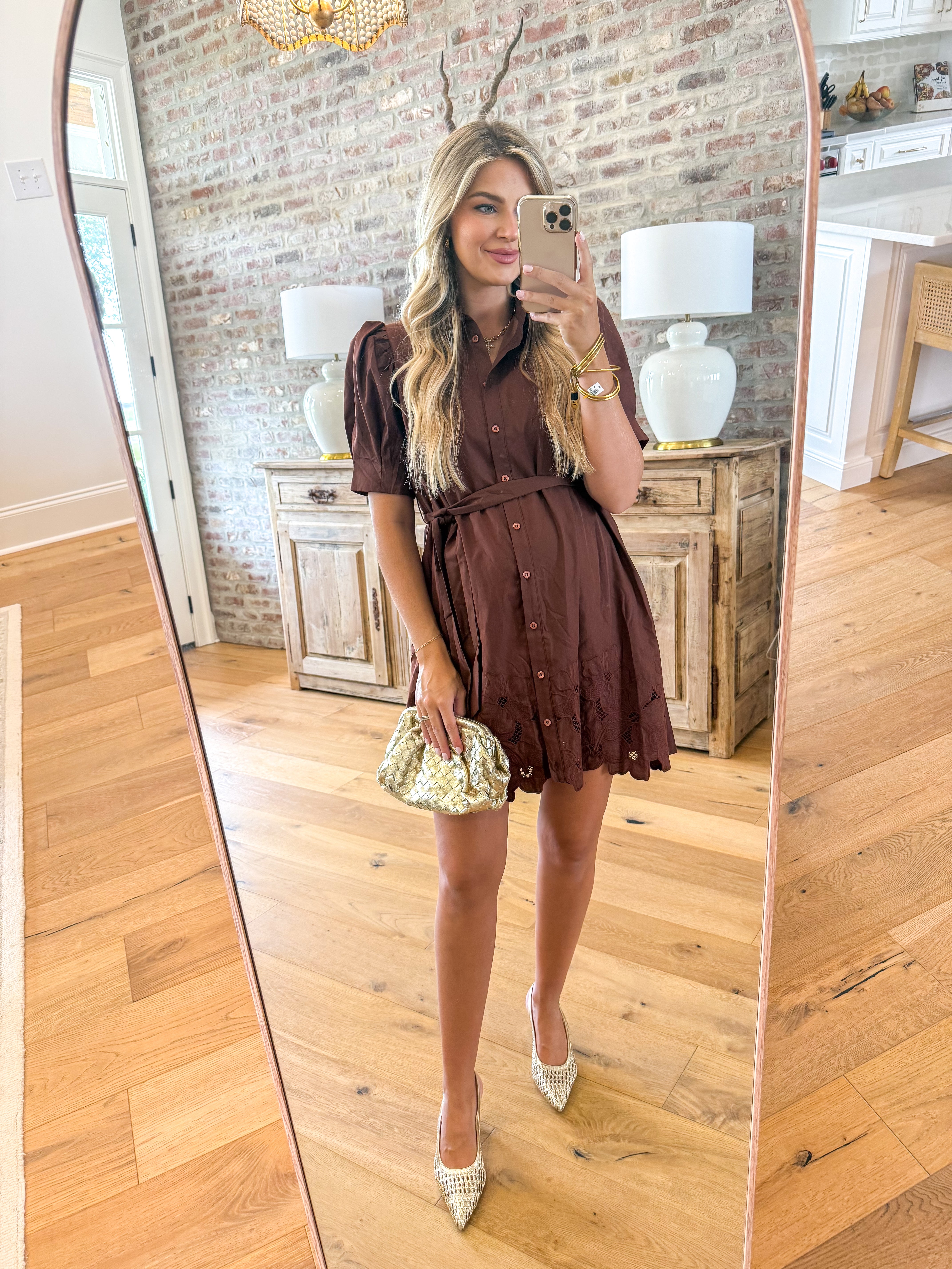 The Cocoa Puff-Sleeve Shirt Dress