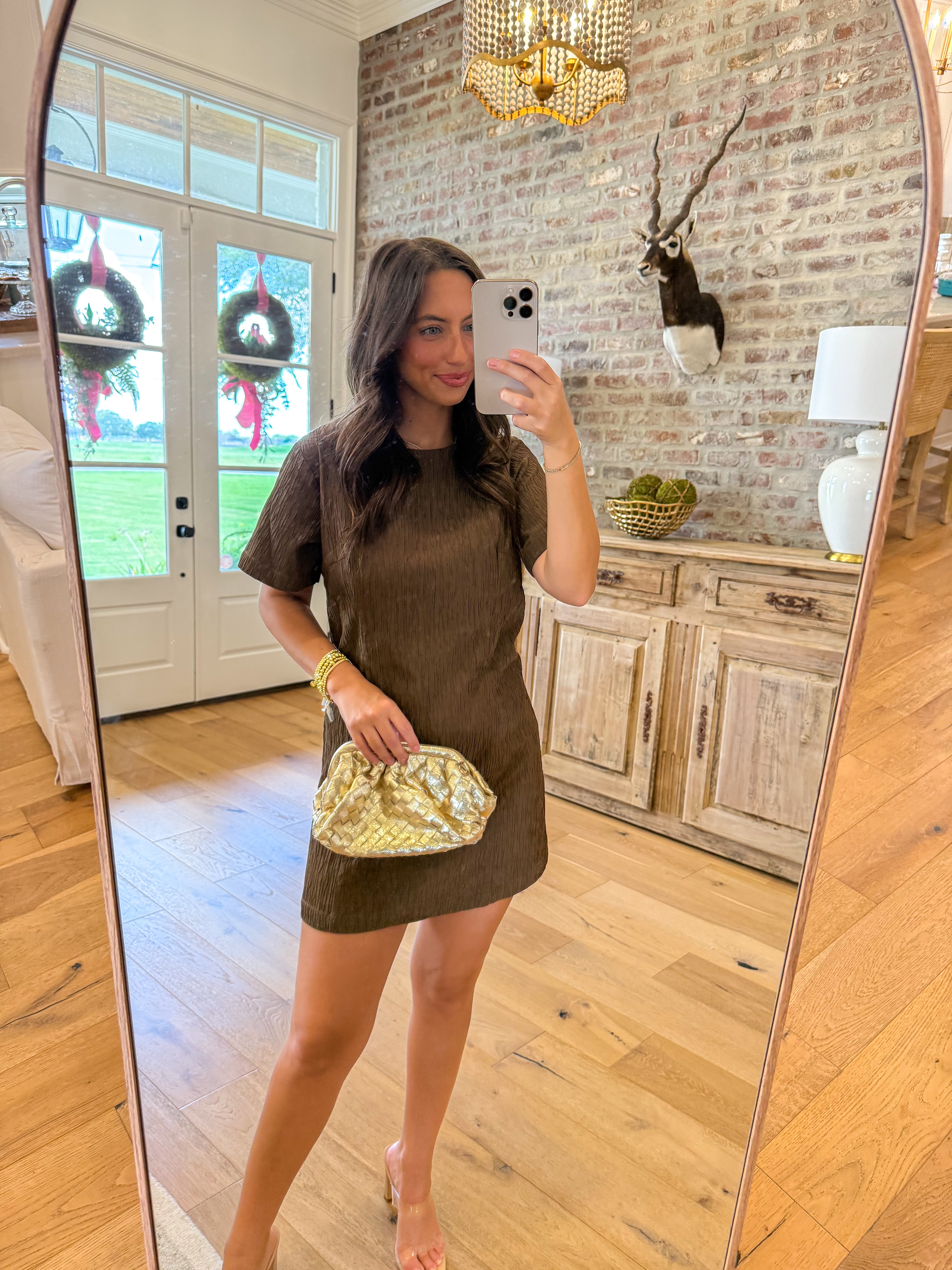 Katia Textured Shift Mini Dress