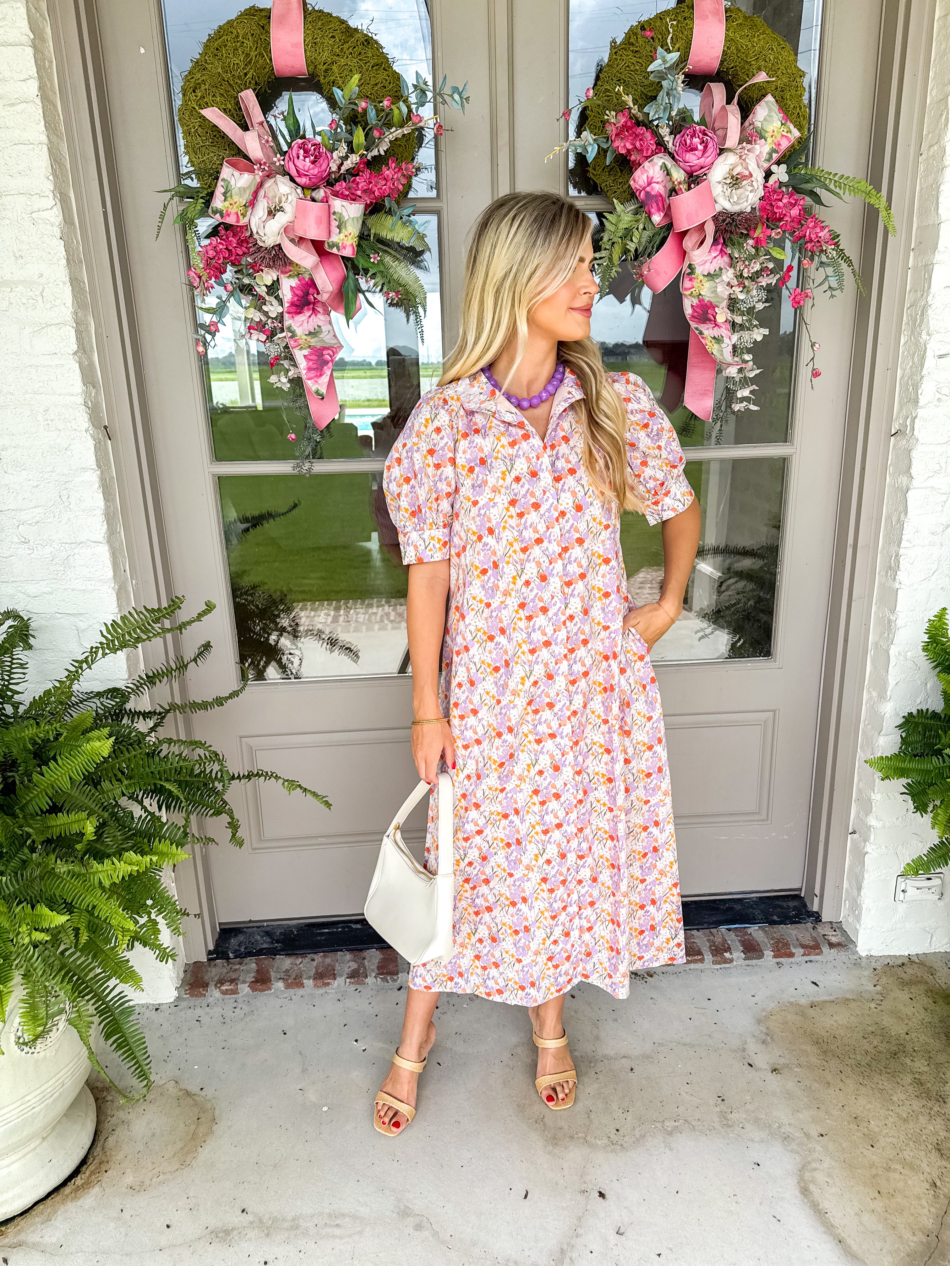 Meadow Song Lavendar Floral Maxi