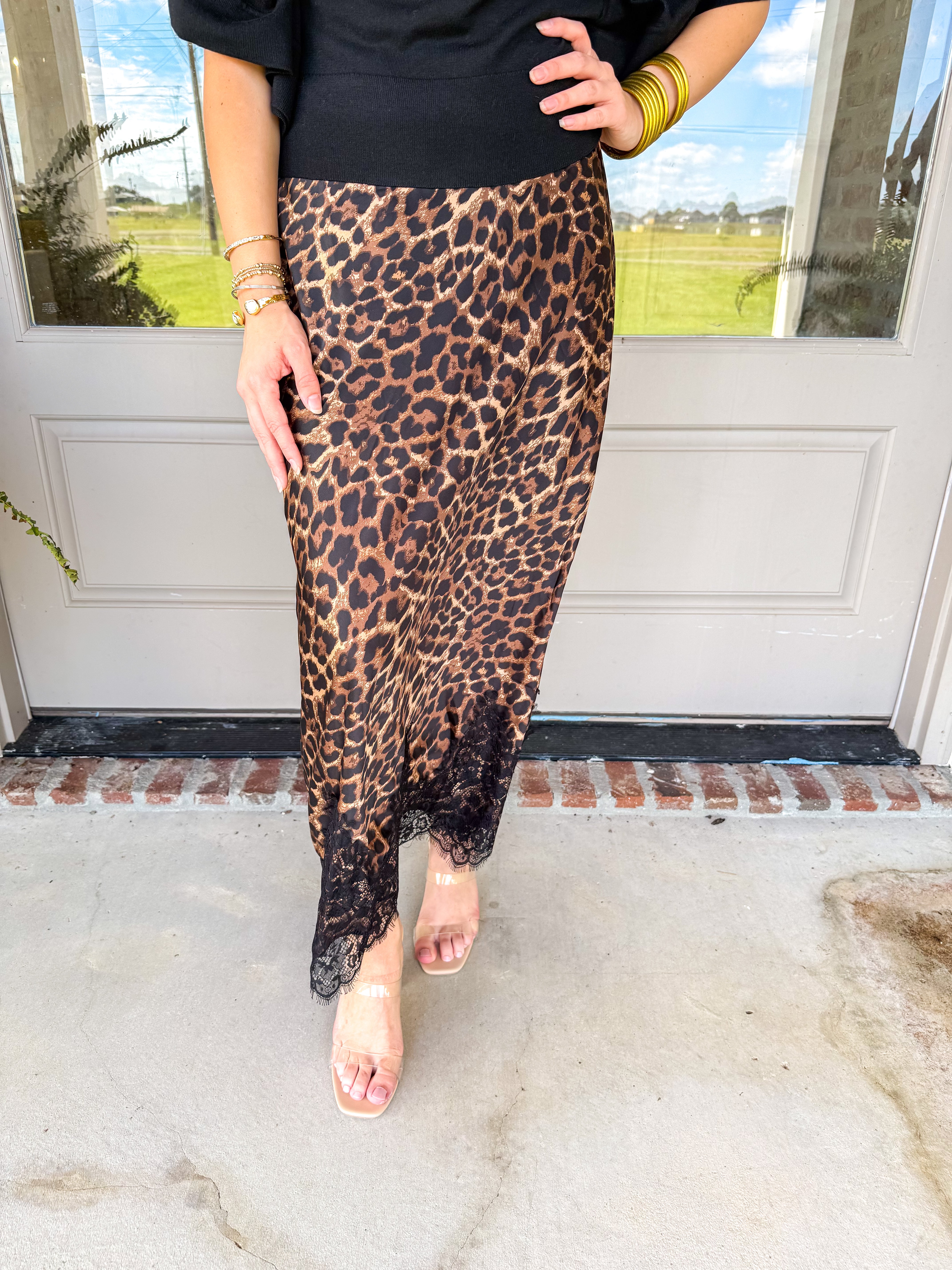 Wild Instinct Leopard Maxi Skirt