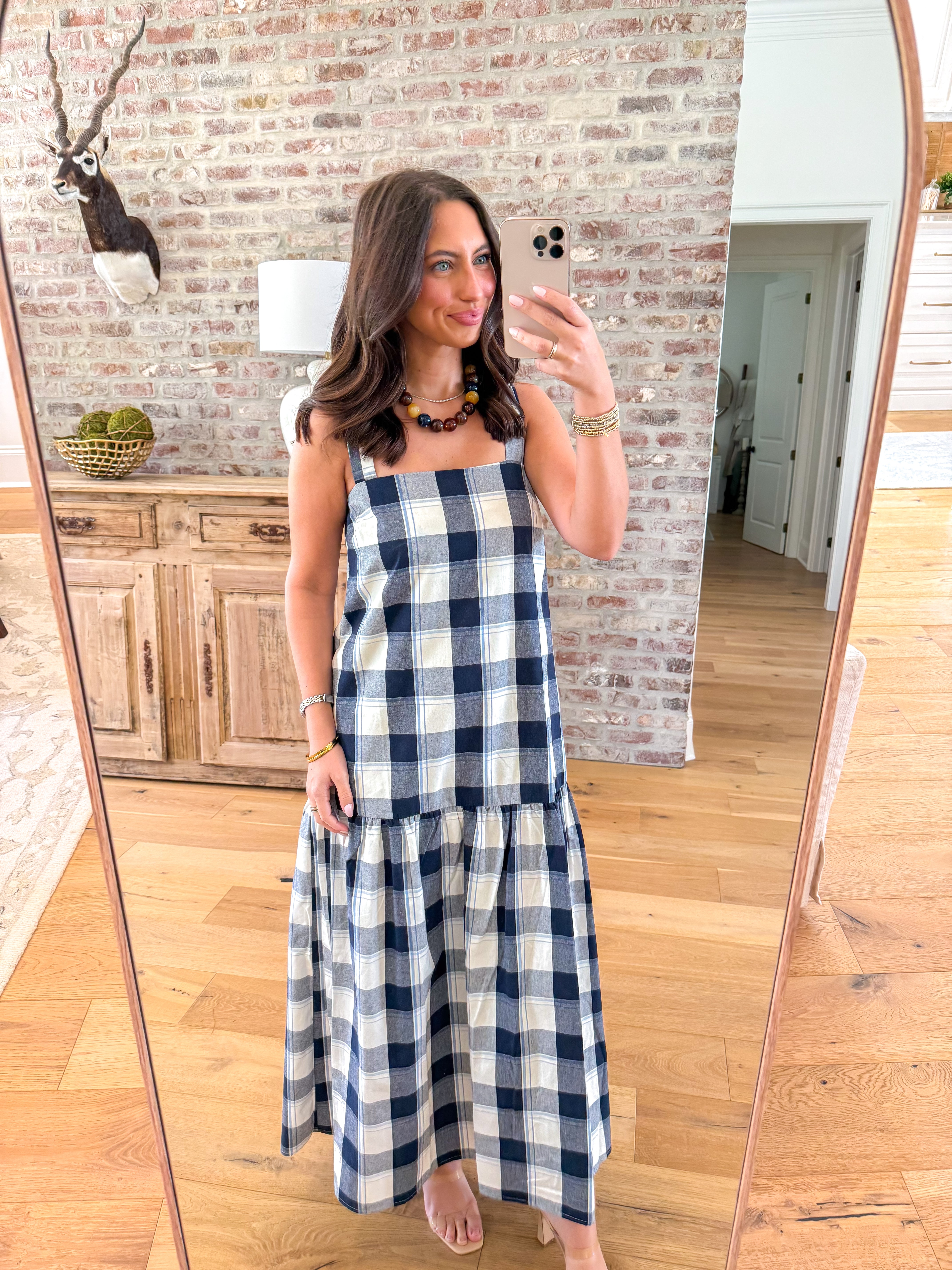 The Nantucket Plaid Midi Dress
