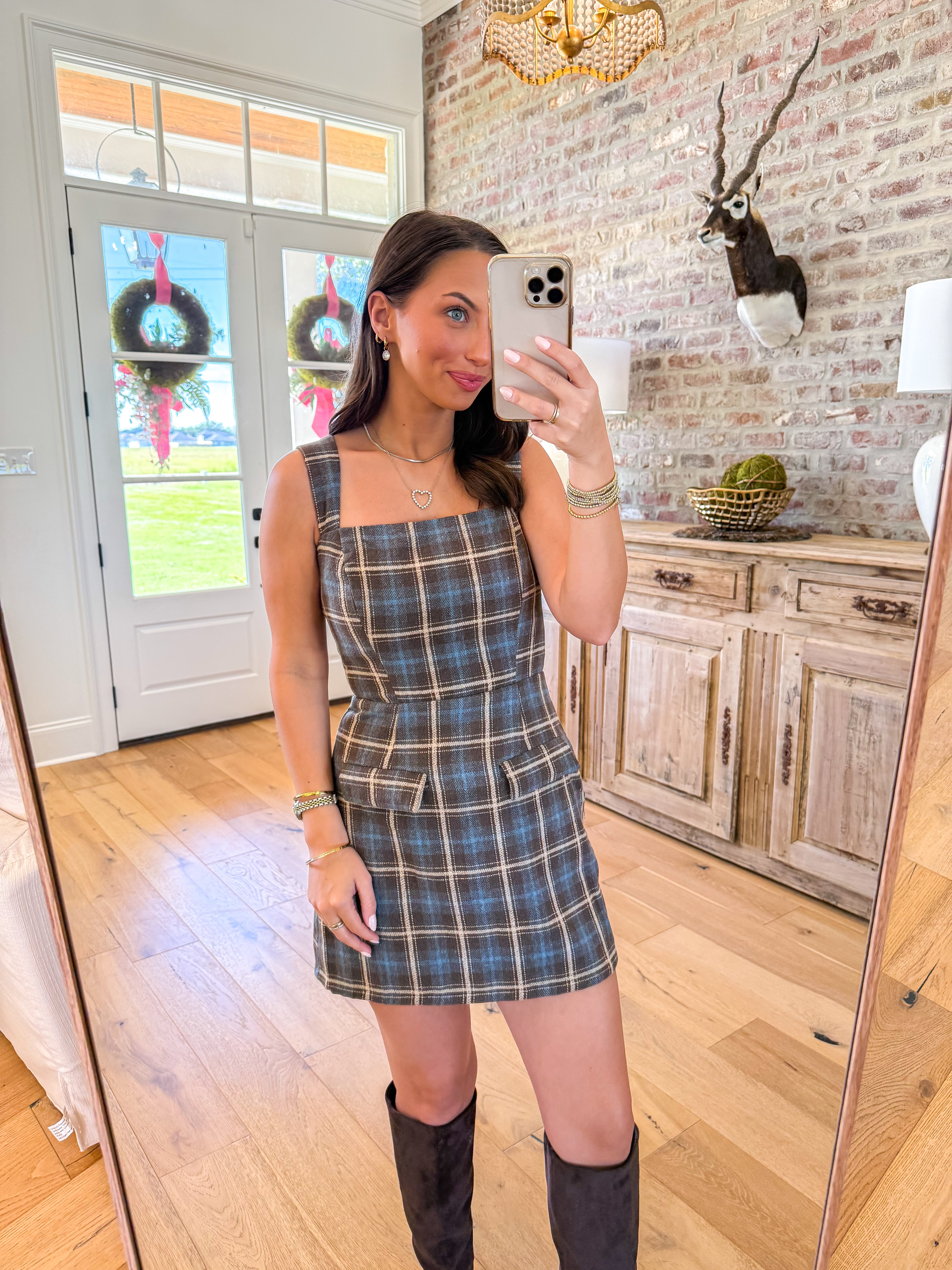 The Dean's List Plaid Mini Dress