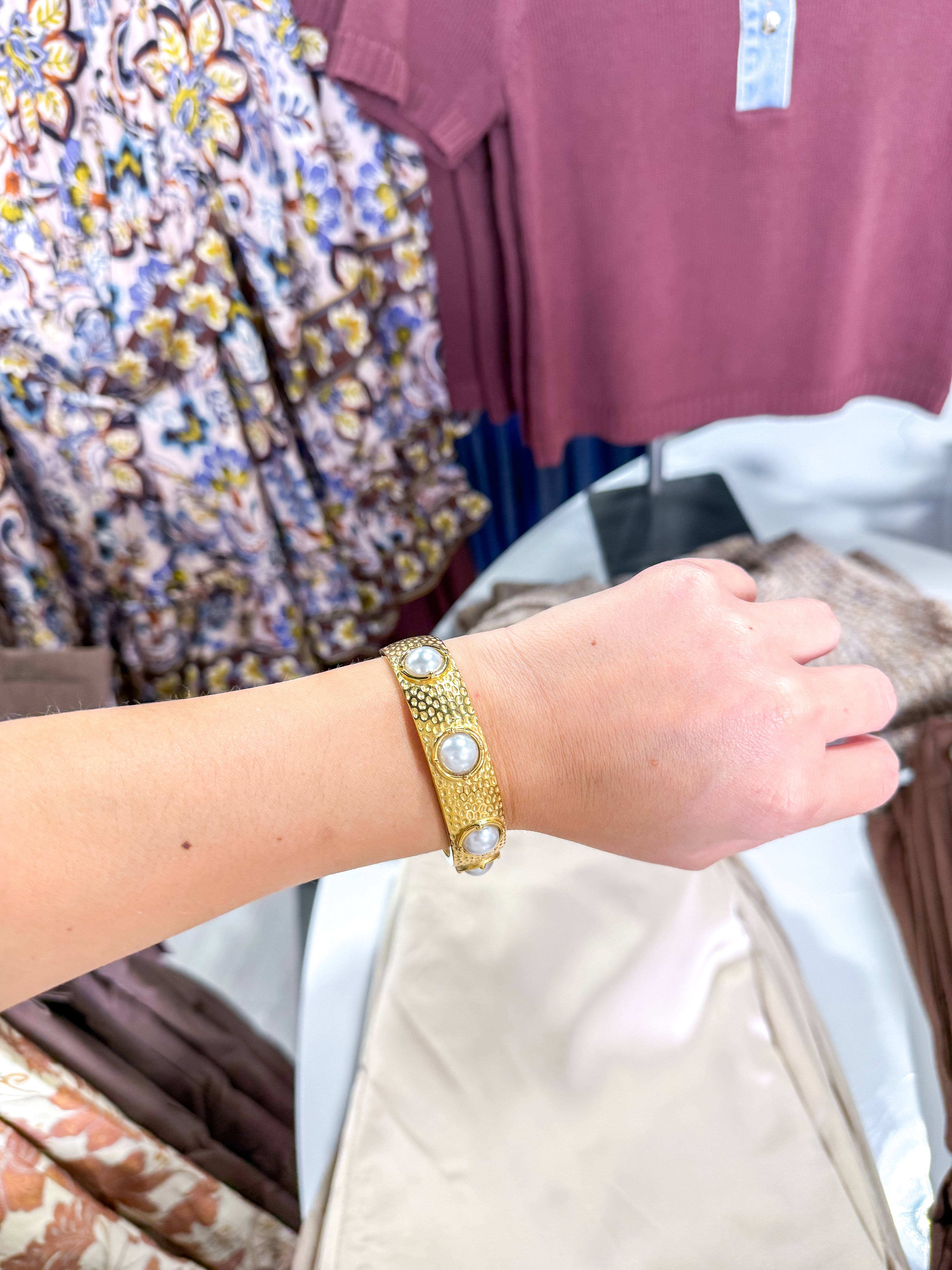 Pearl Gold Cuff