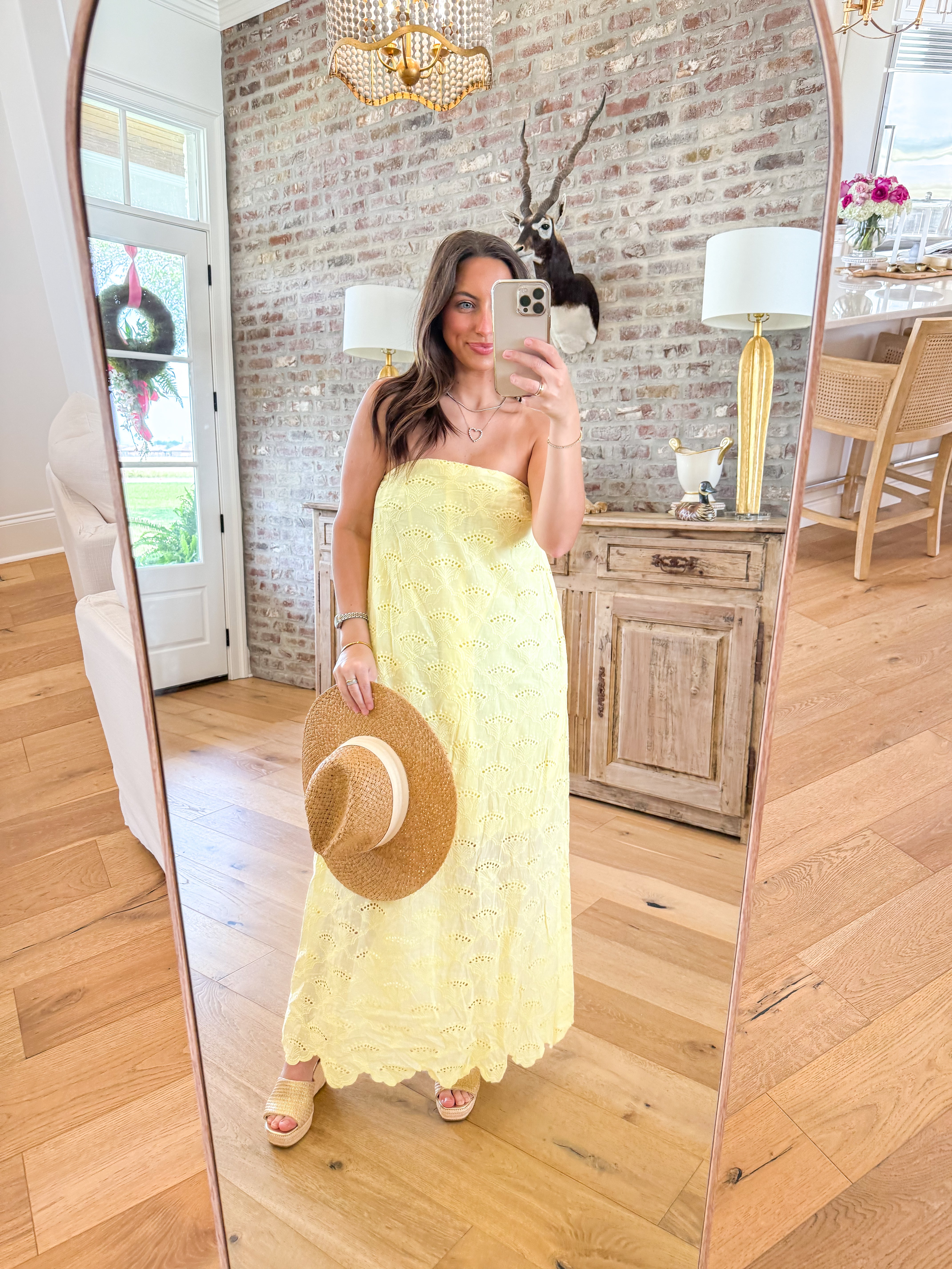 Sunny Days Eyelet Midi Yellow