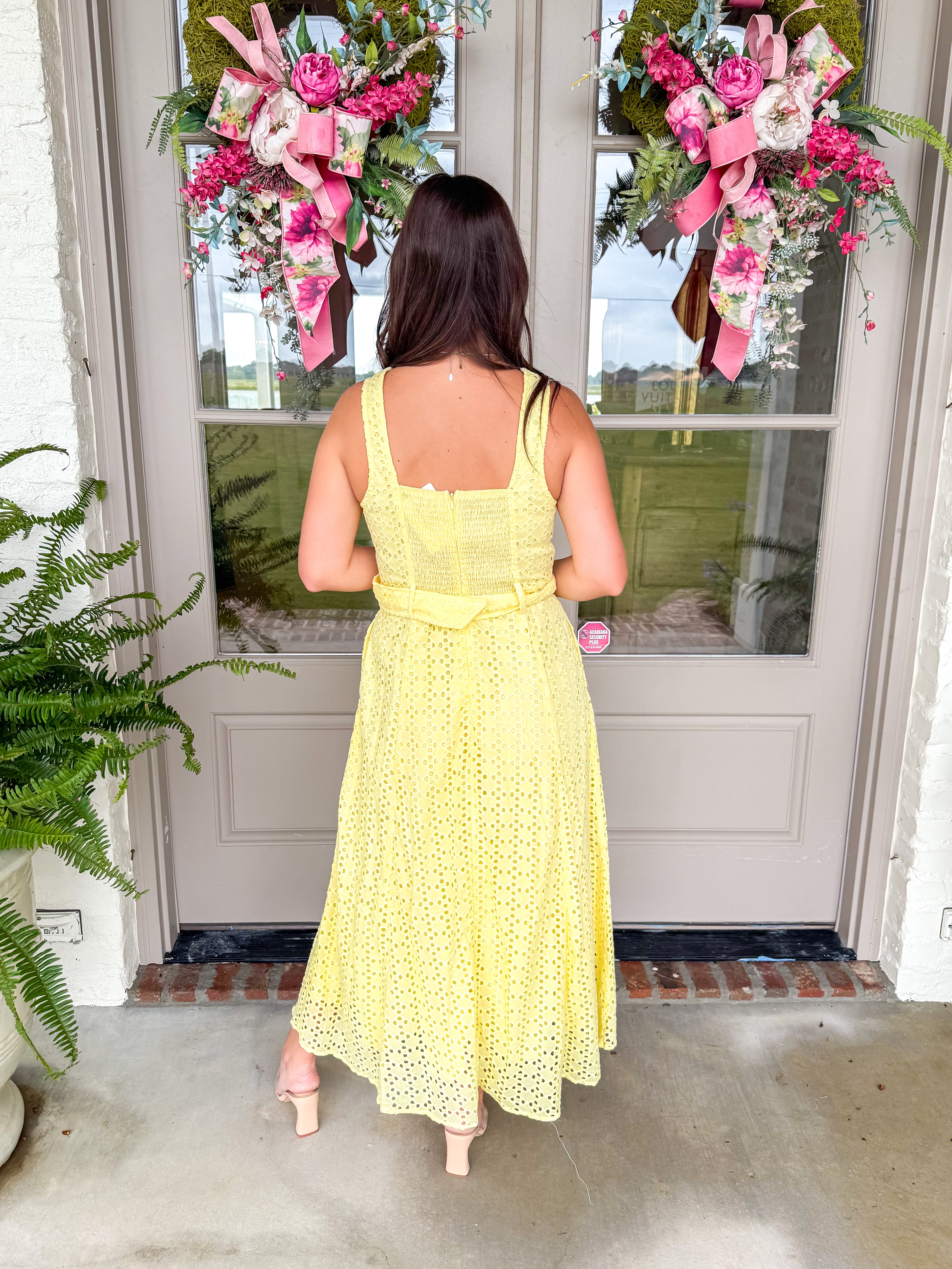Magnolia Yellow Eyelet Maxi