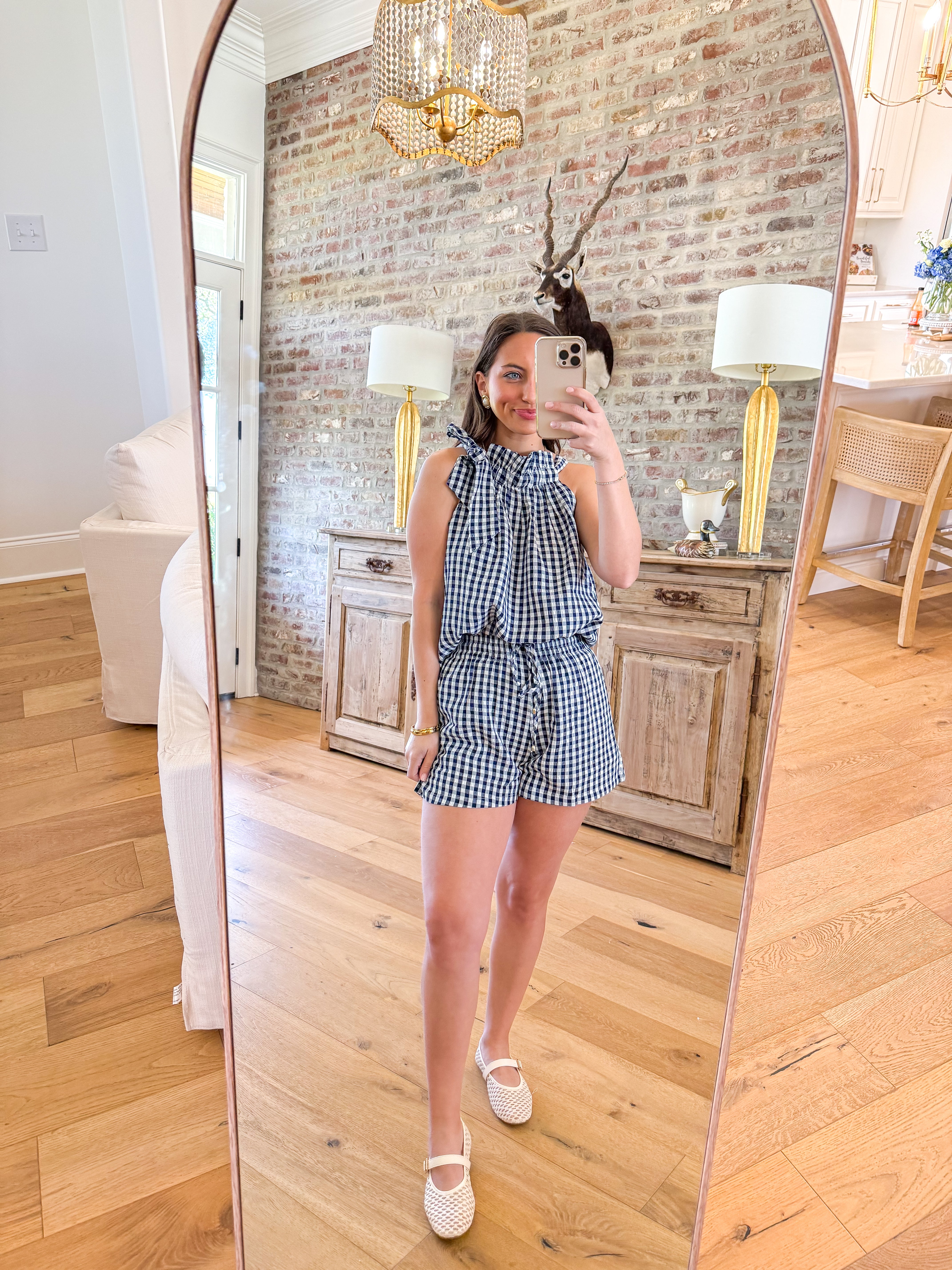 Navy Gingham Getaway Set