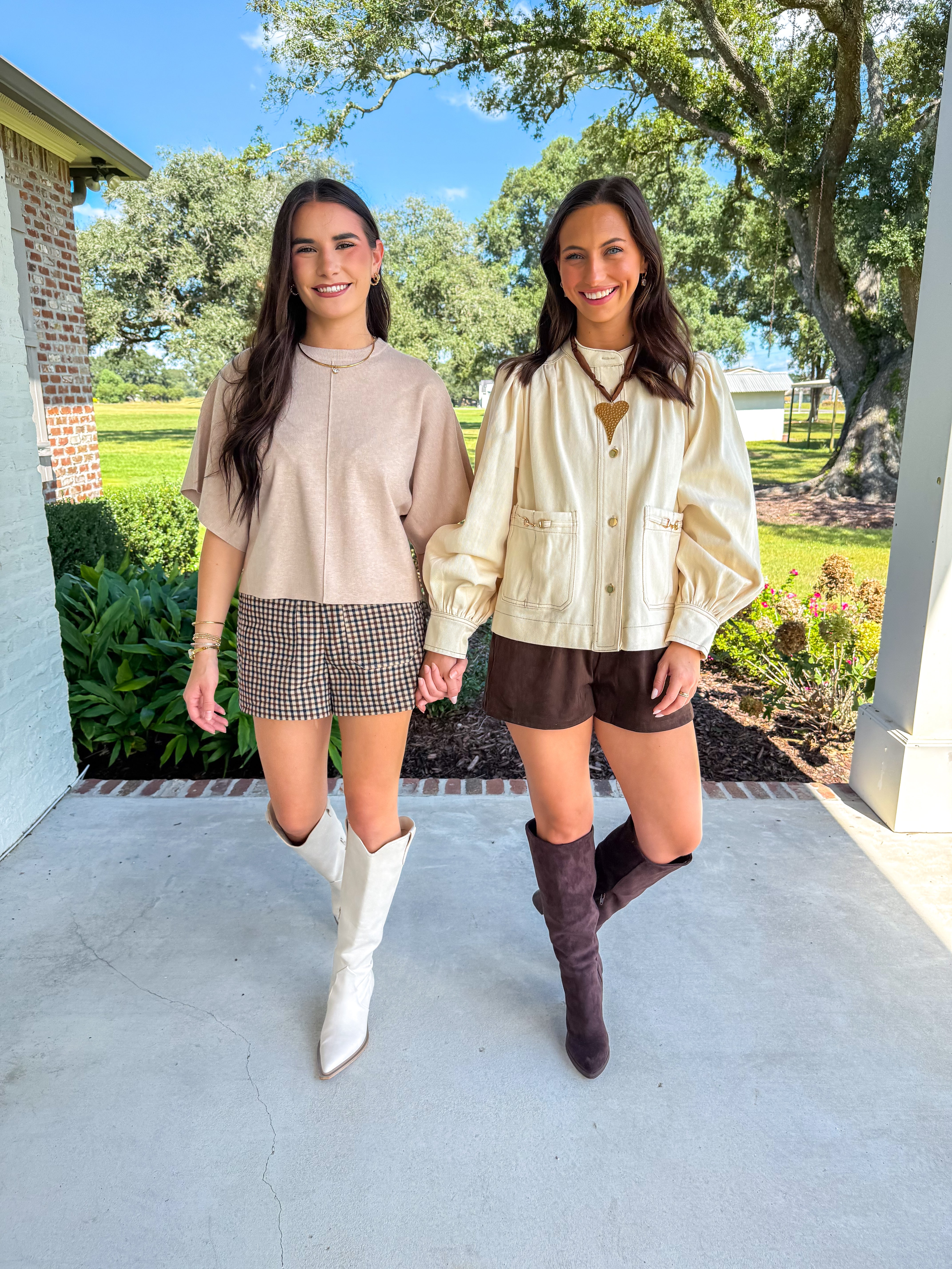 Oatmeal Beige Boxy Knit Top