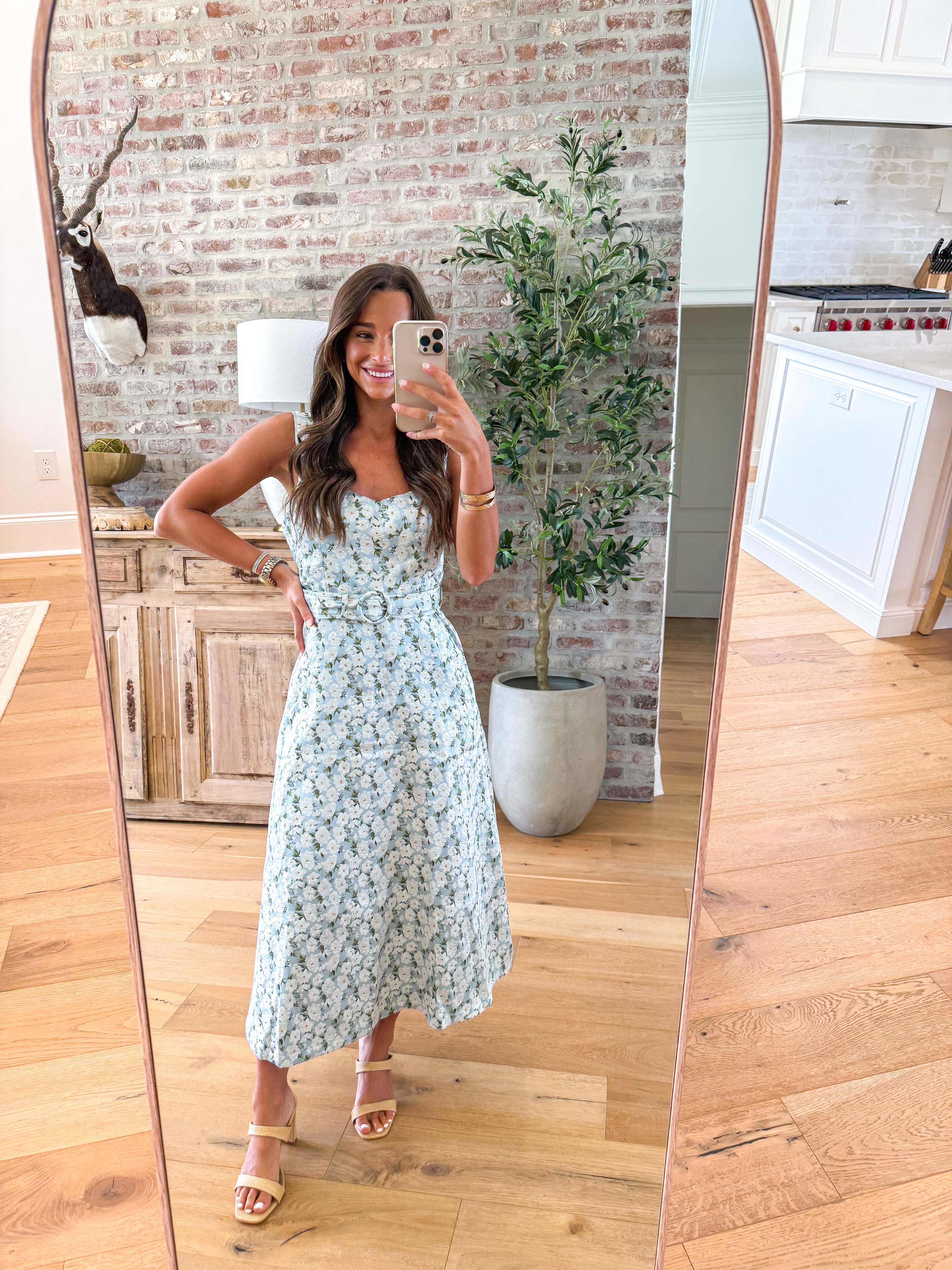 Sweet Serinity Blue Floral Midi