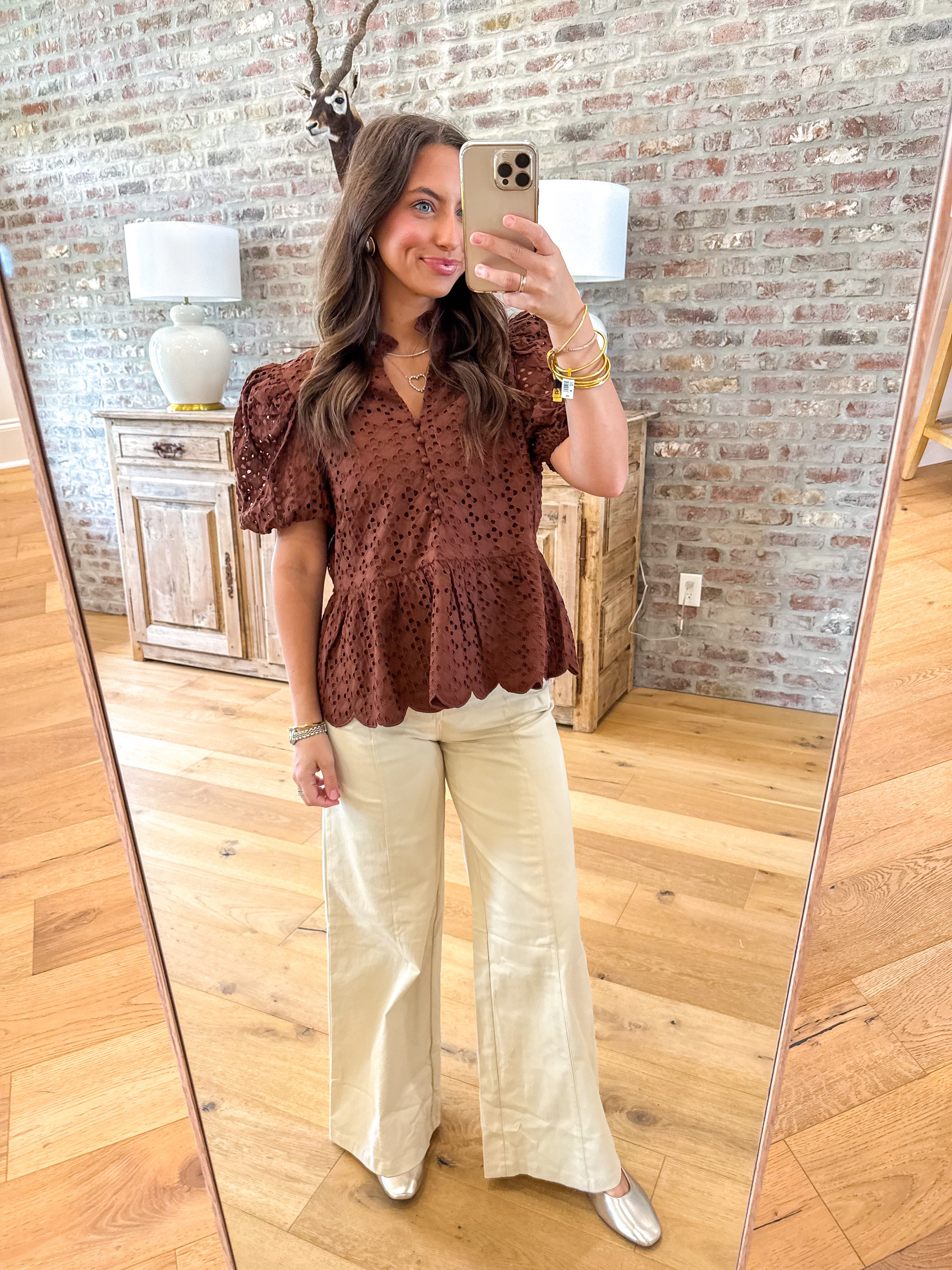 The High-Rise Wide Leg Trouser Cream