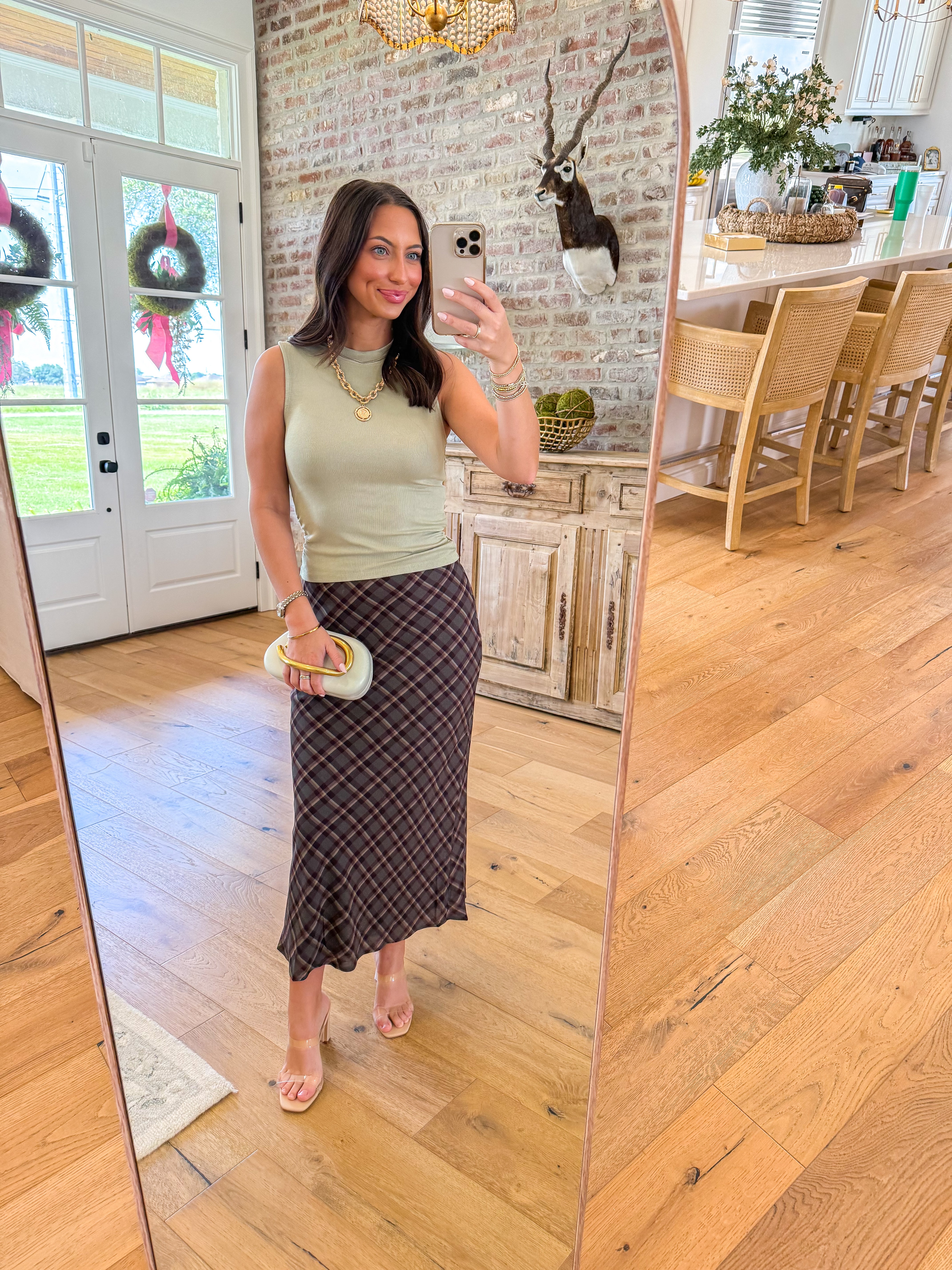 Ronan Mock Neck Ruched Knit Tank
