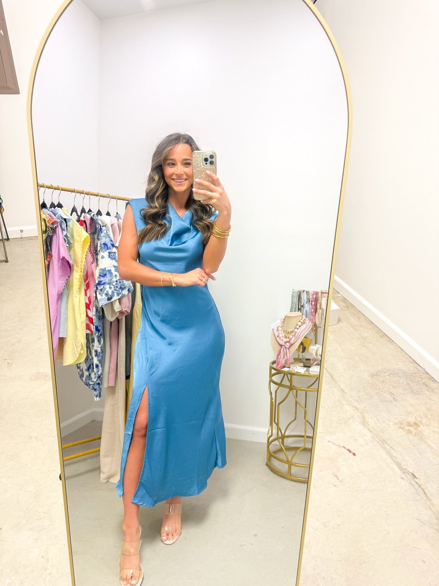 Azul Dreams Cowl Neck Midi