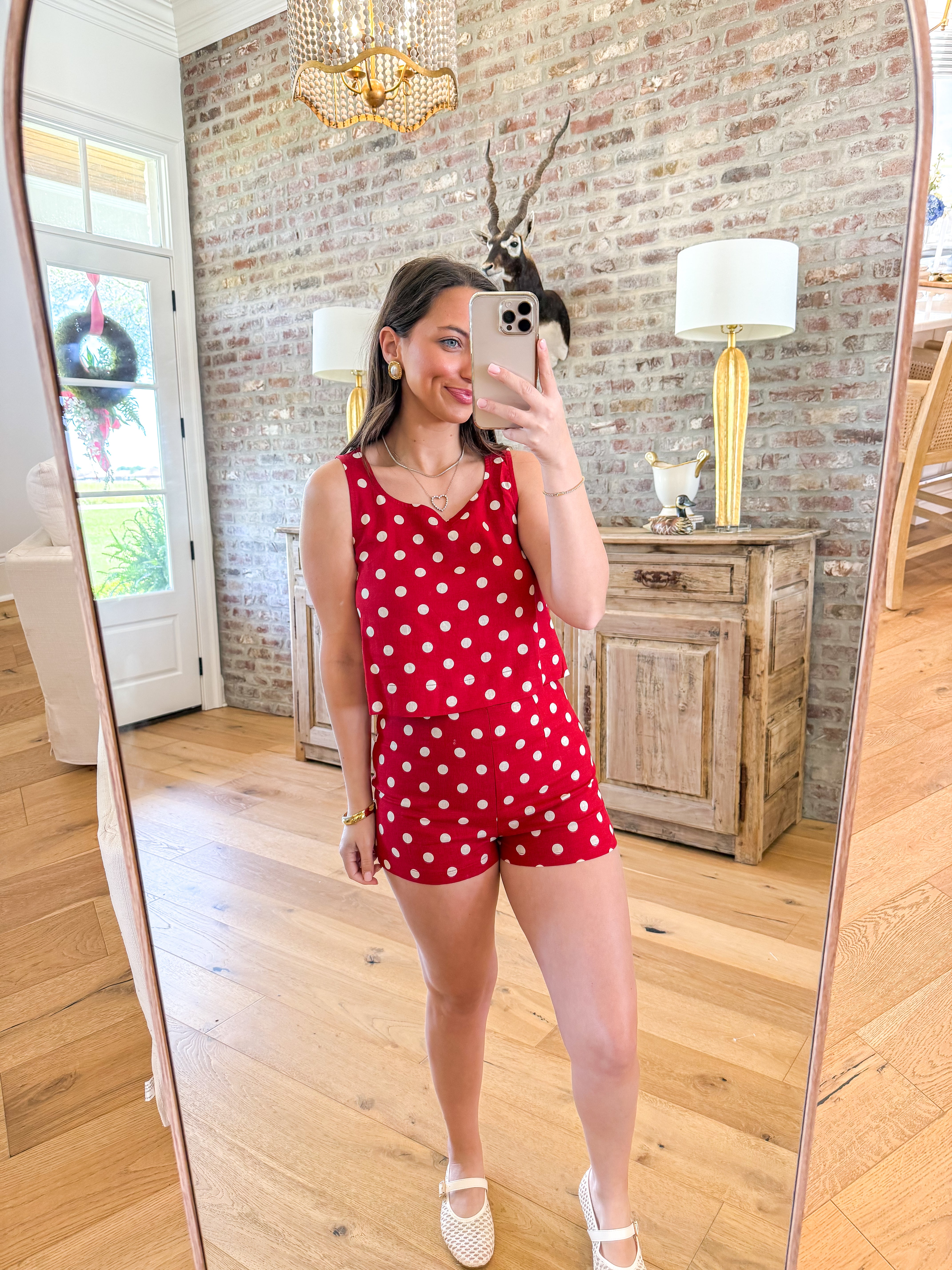 Nataly Polka Dot Linen Set