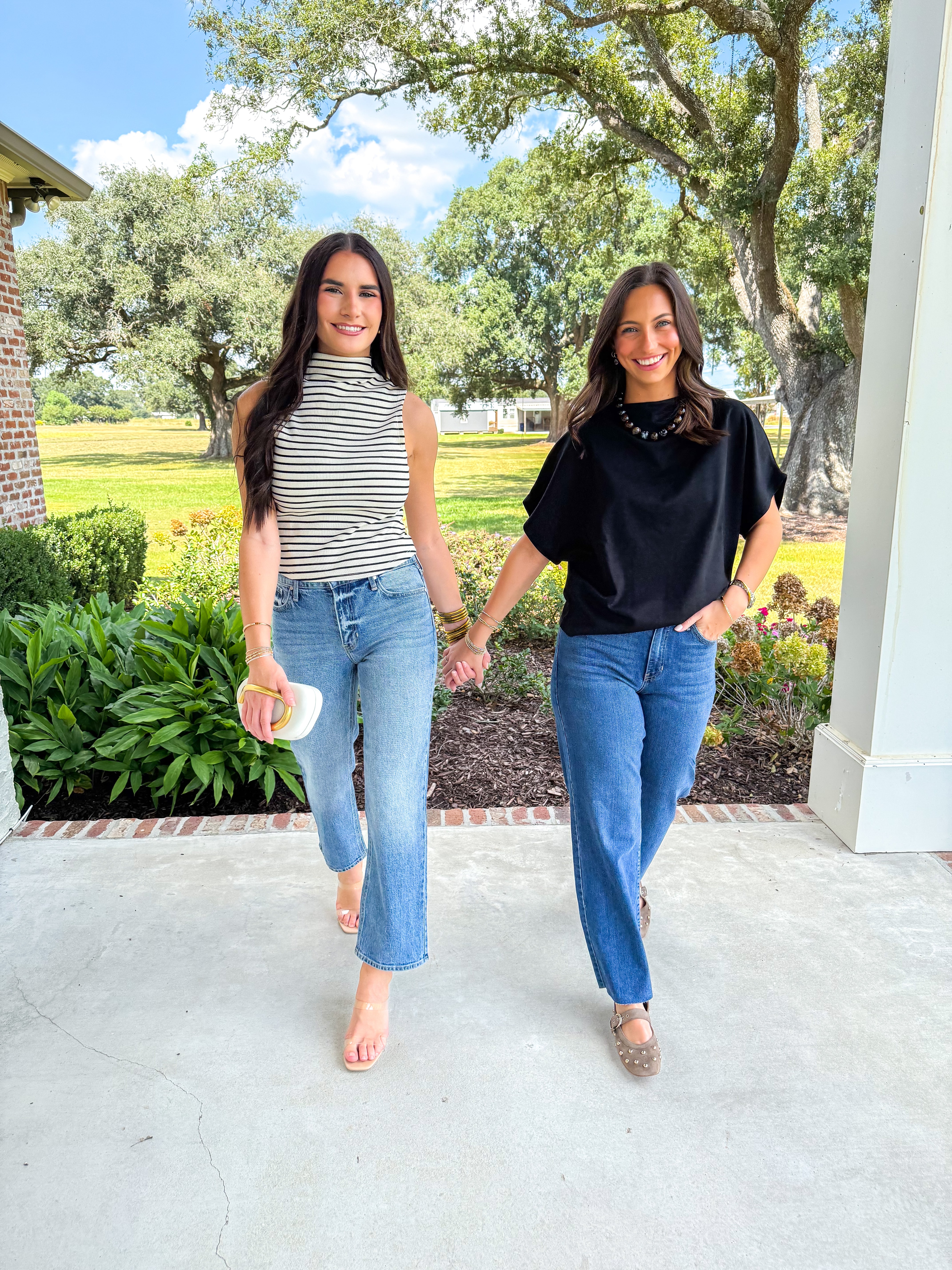 The Marlowe Mock Neck Top Black