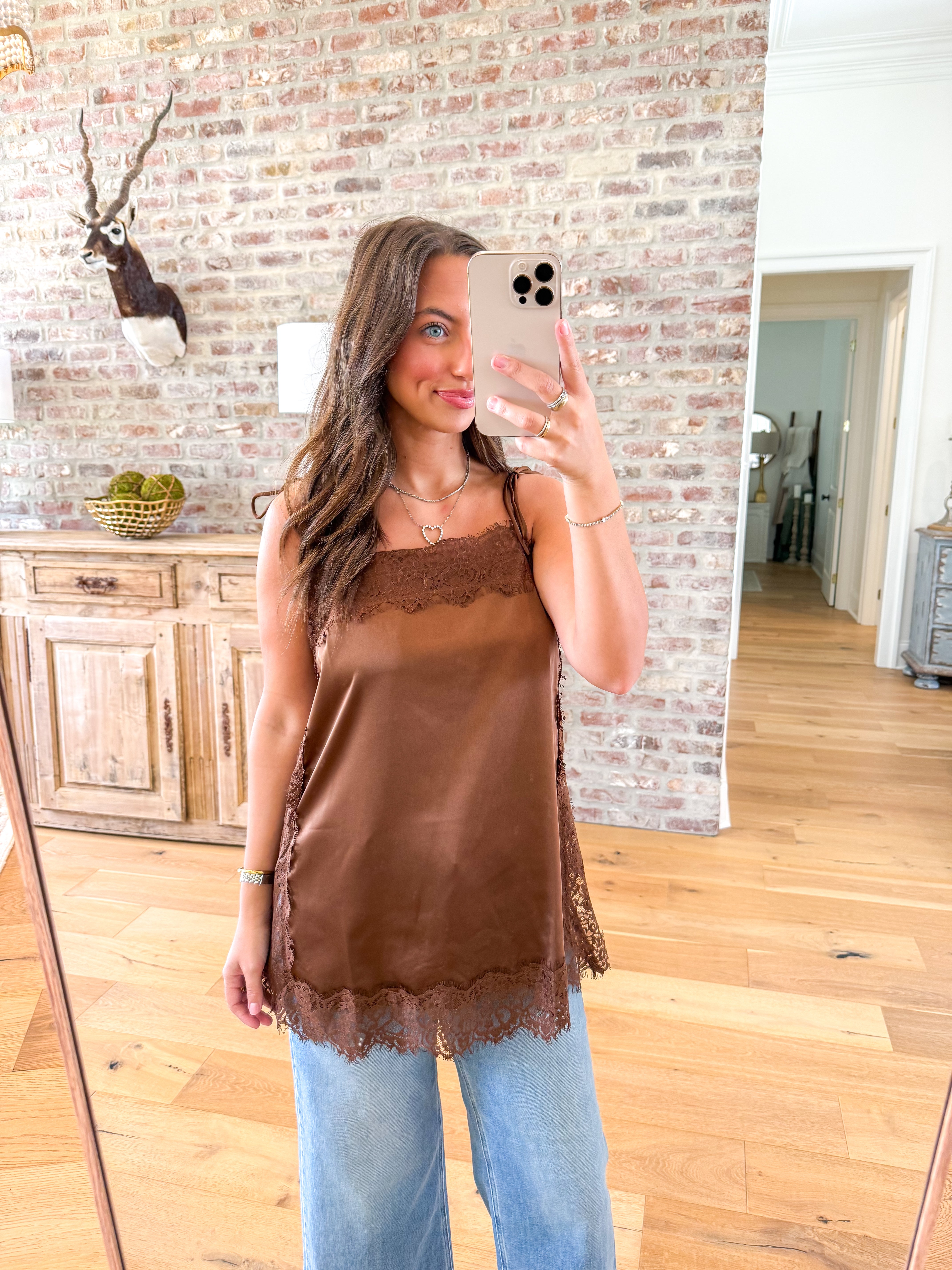 Chocolate Kiss Lace Cami