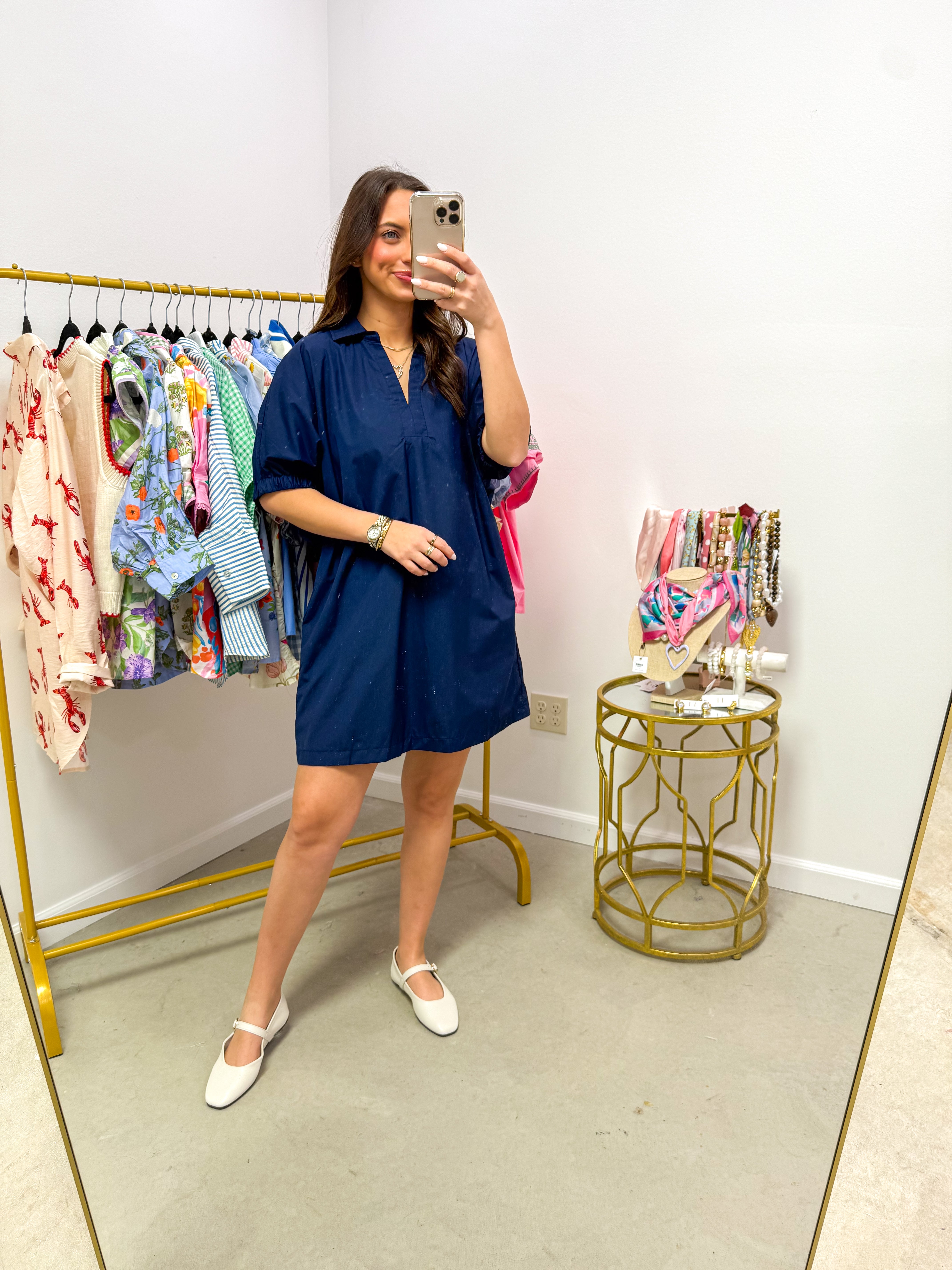 Navy Everyday Shirt Dress