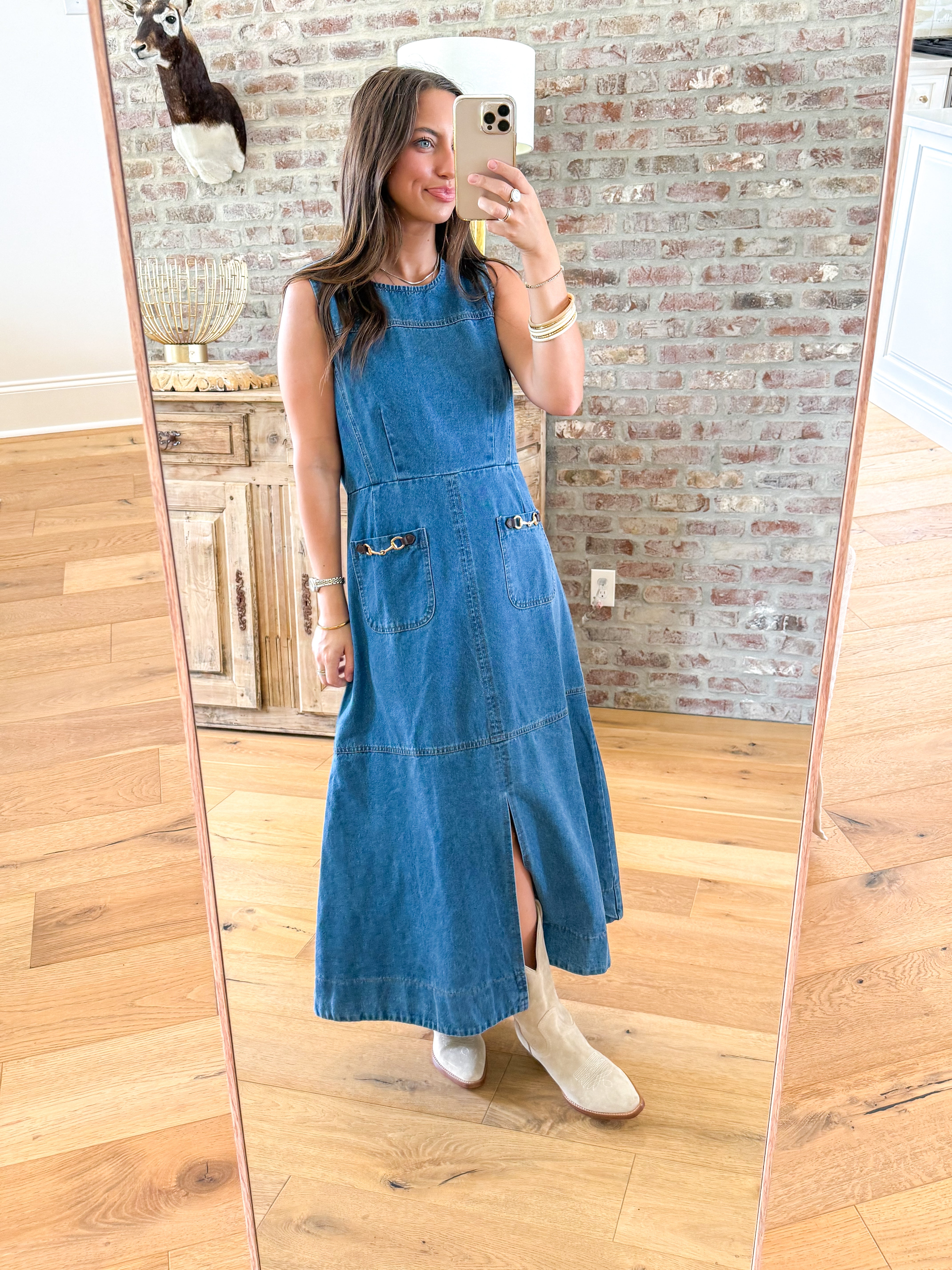 Chamberlain Light Denim Midi Dress