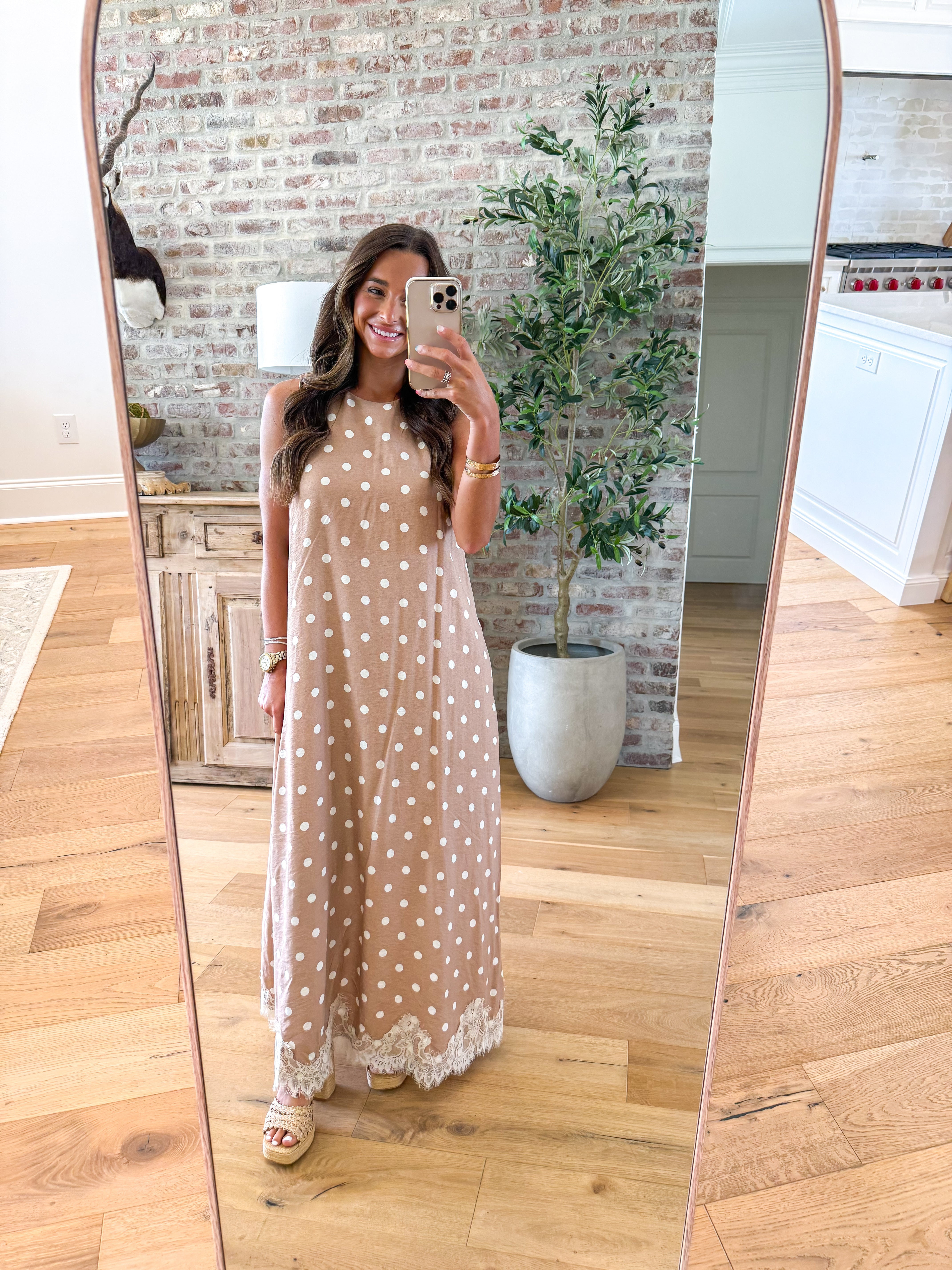 Latte Polka Dot Party Maxi
