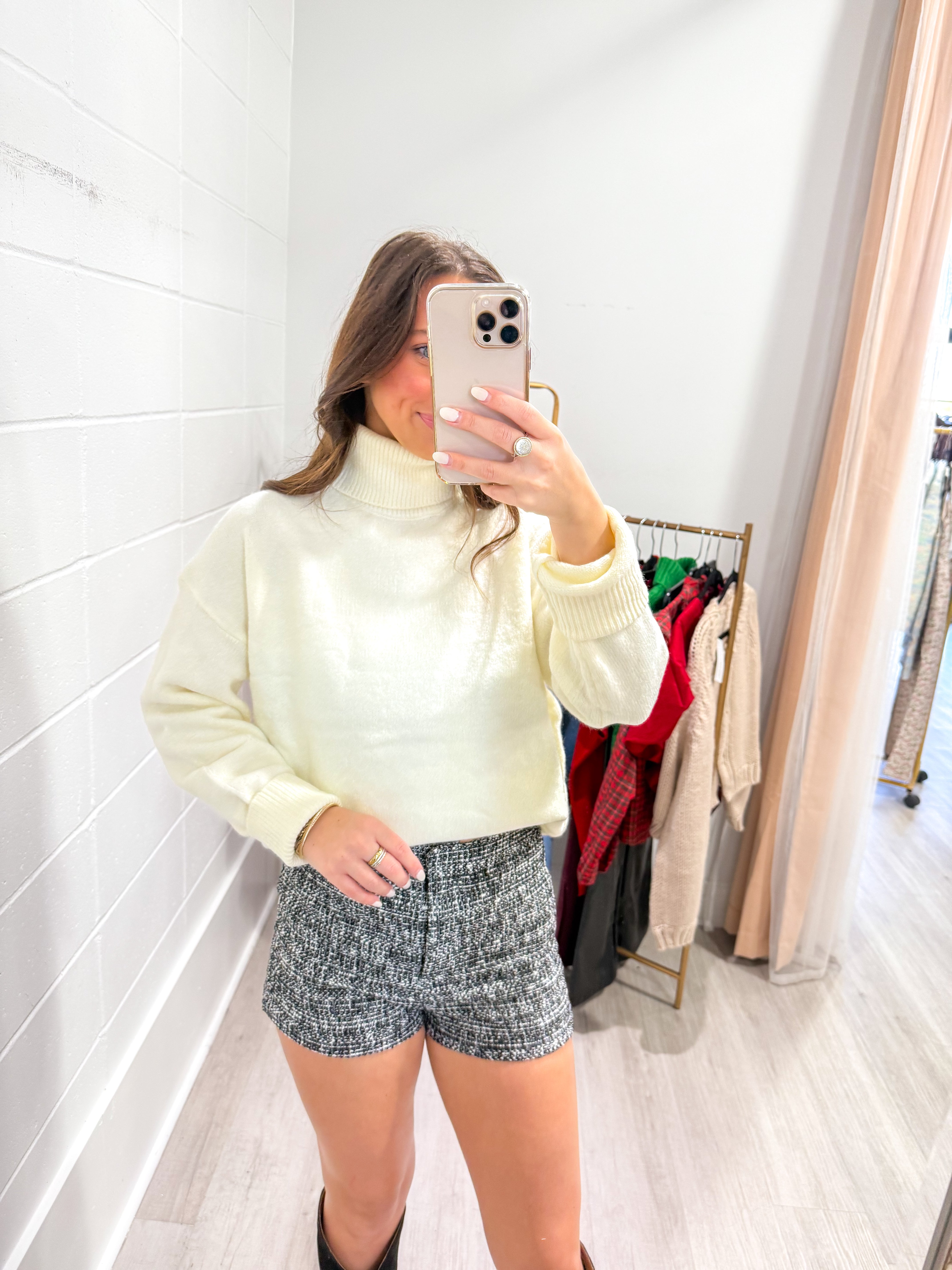 Black Diamond Tweed Shorts