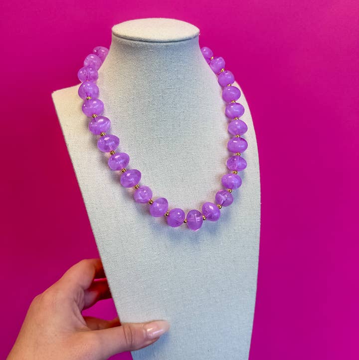 Light Purple Beaded Necklace