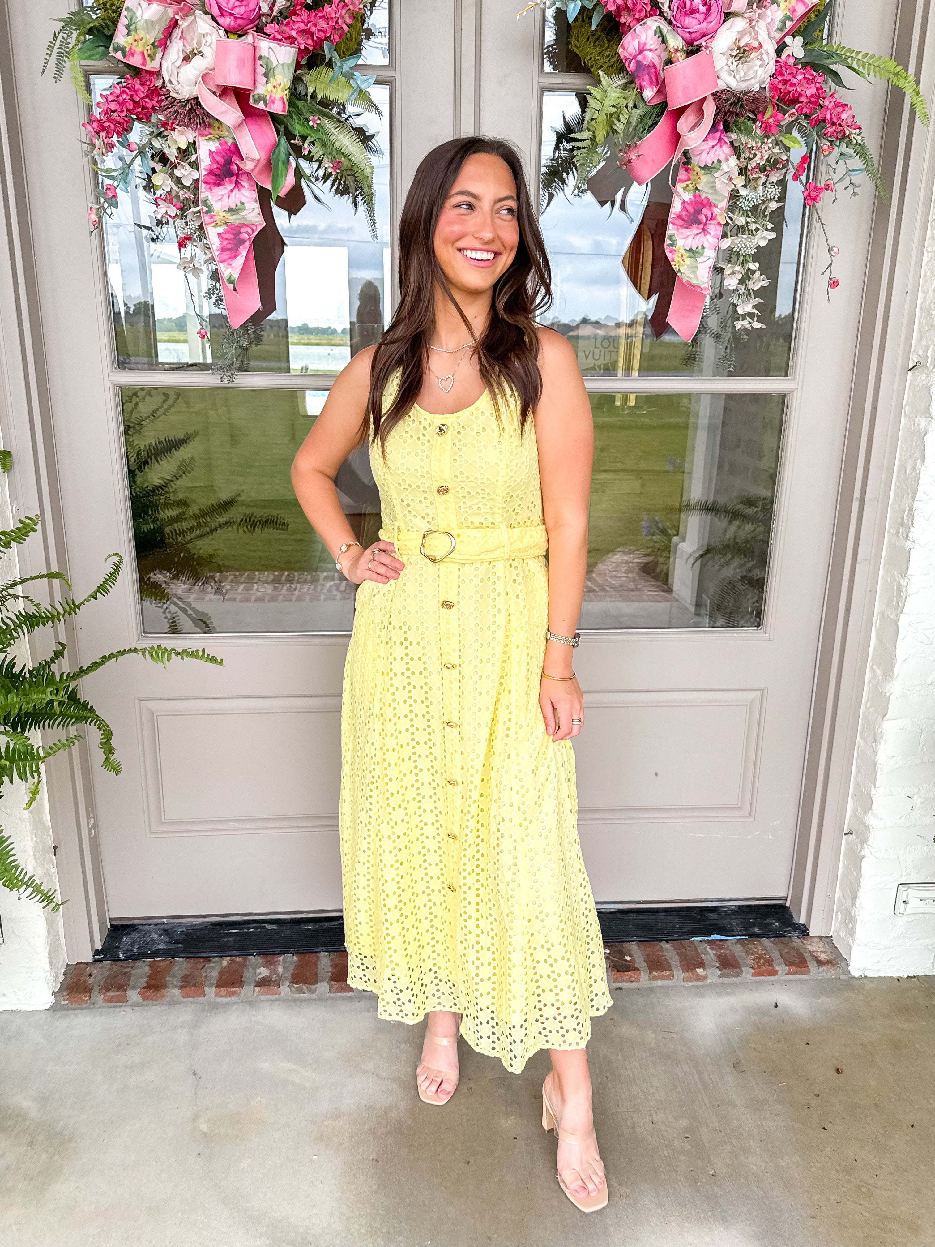 Magnolia Yellow Eyelet Maxi