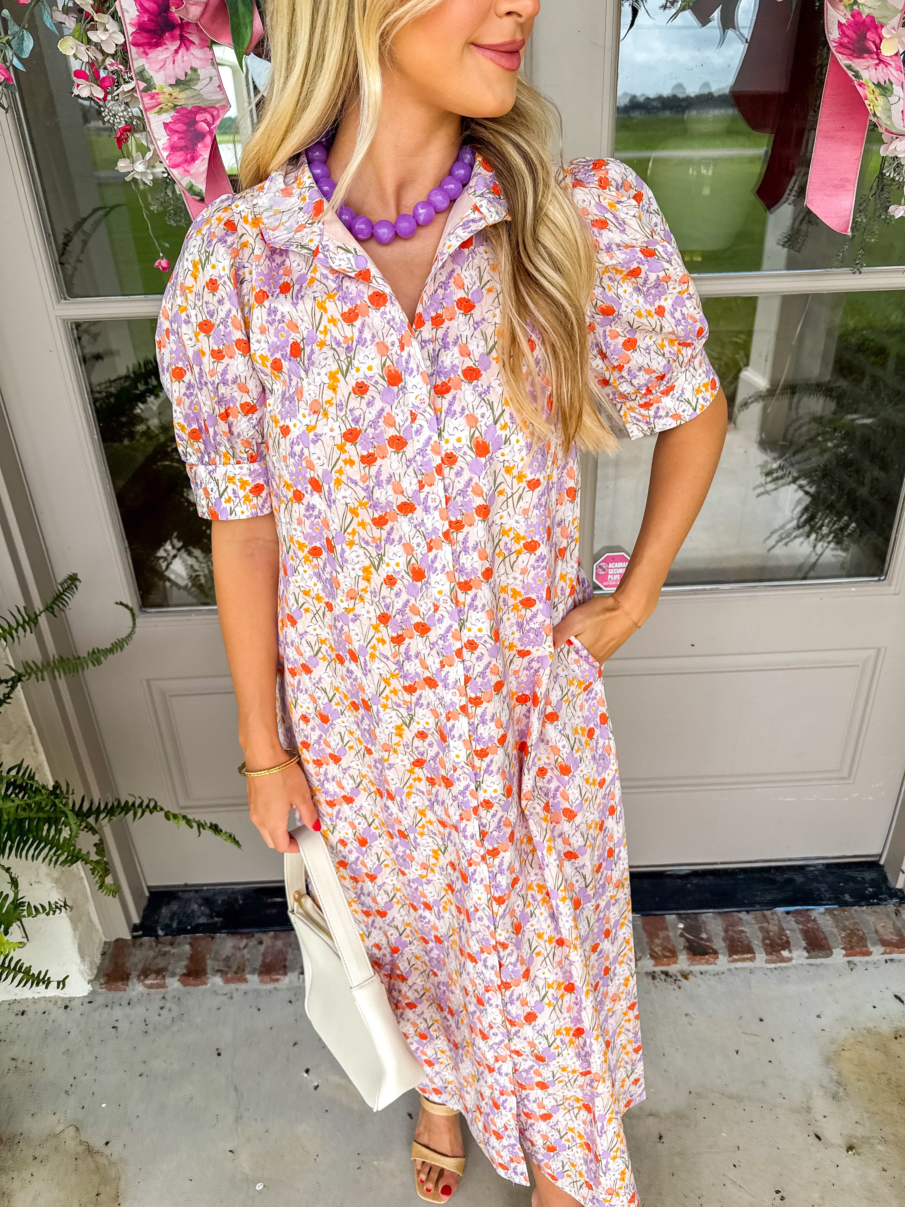 Meadow Song Lavendar Floral Maxi