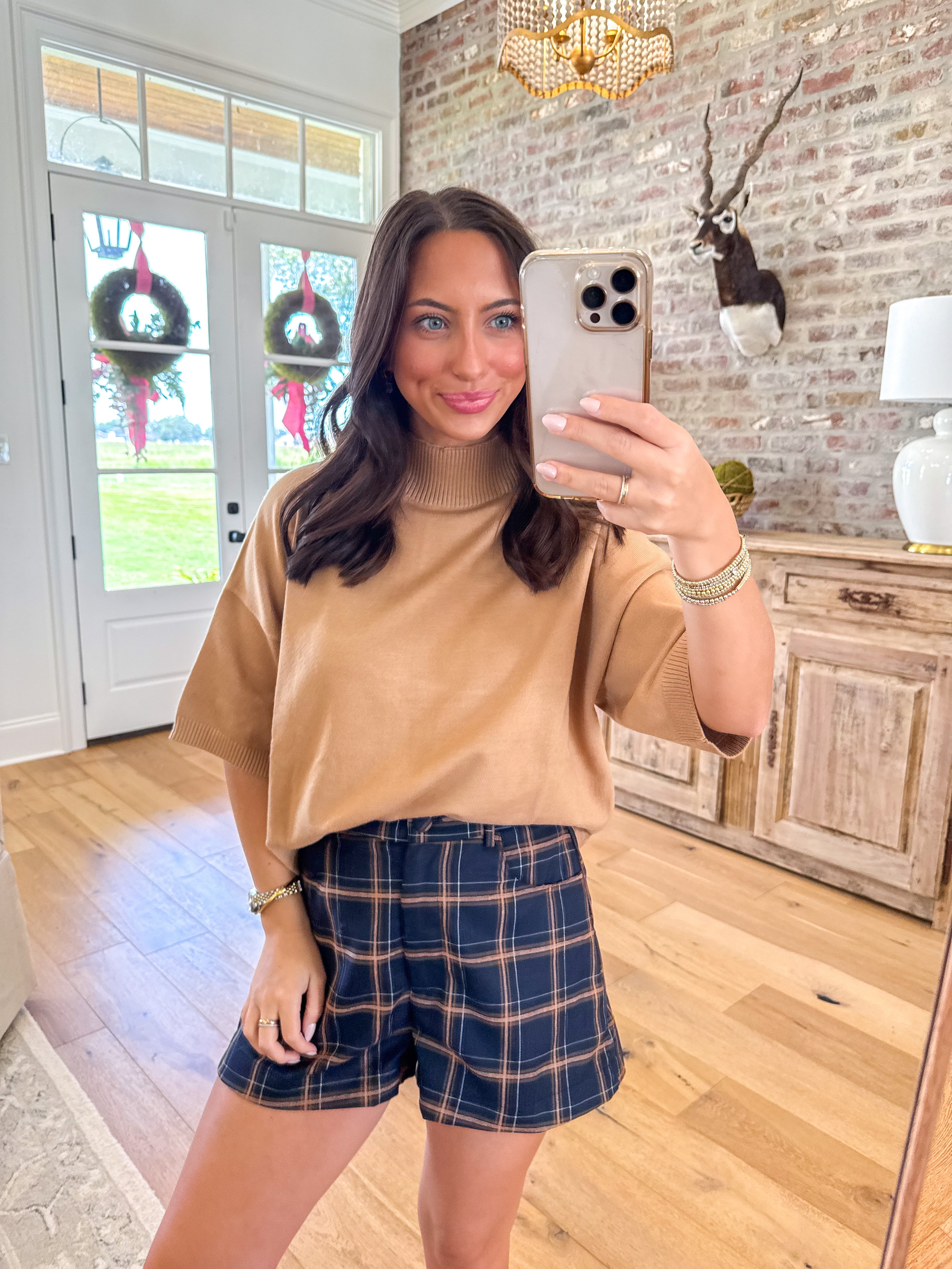 Mocha Mock Neck Sweater