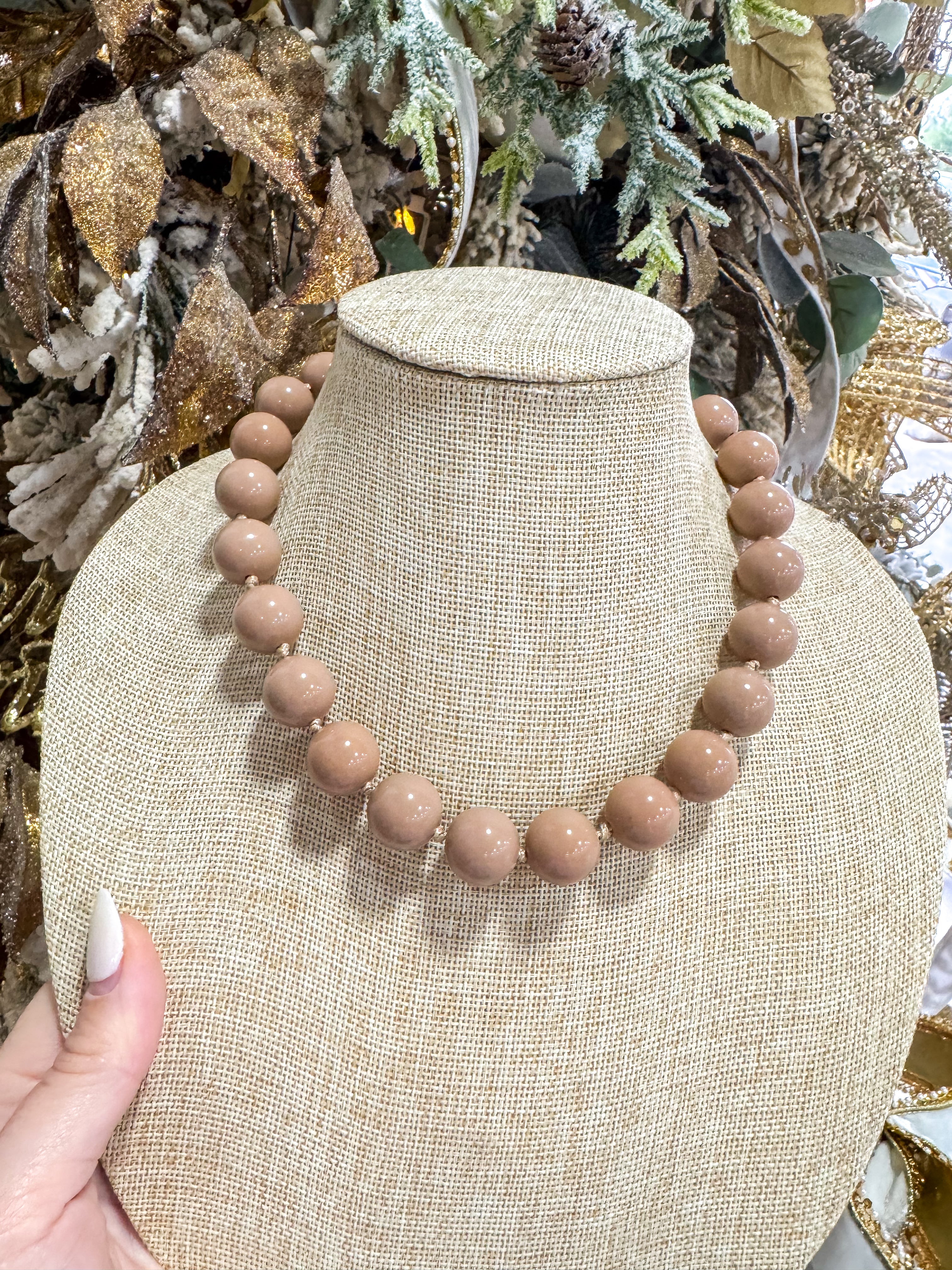 Nude Bead Necklace