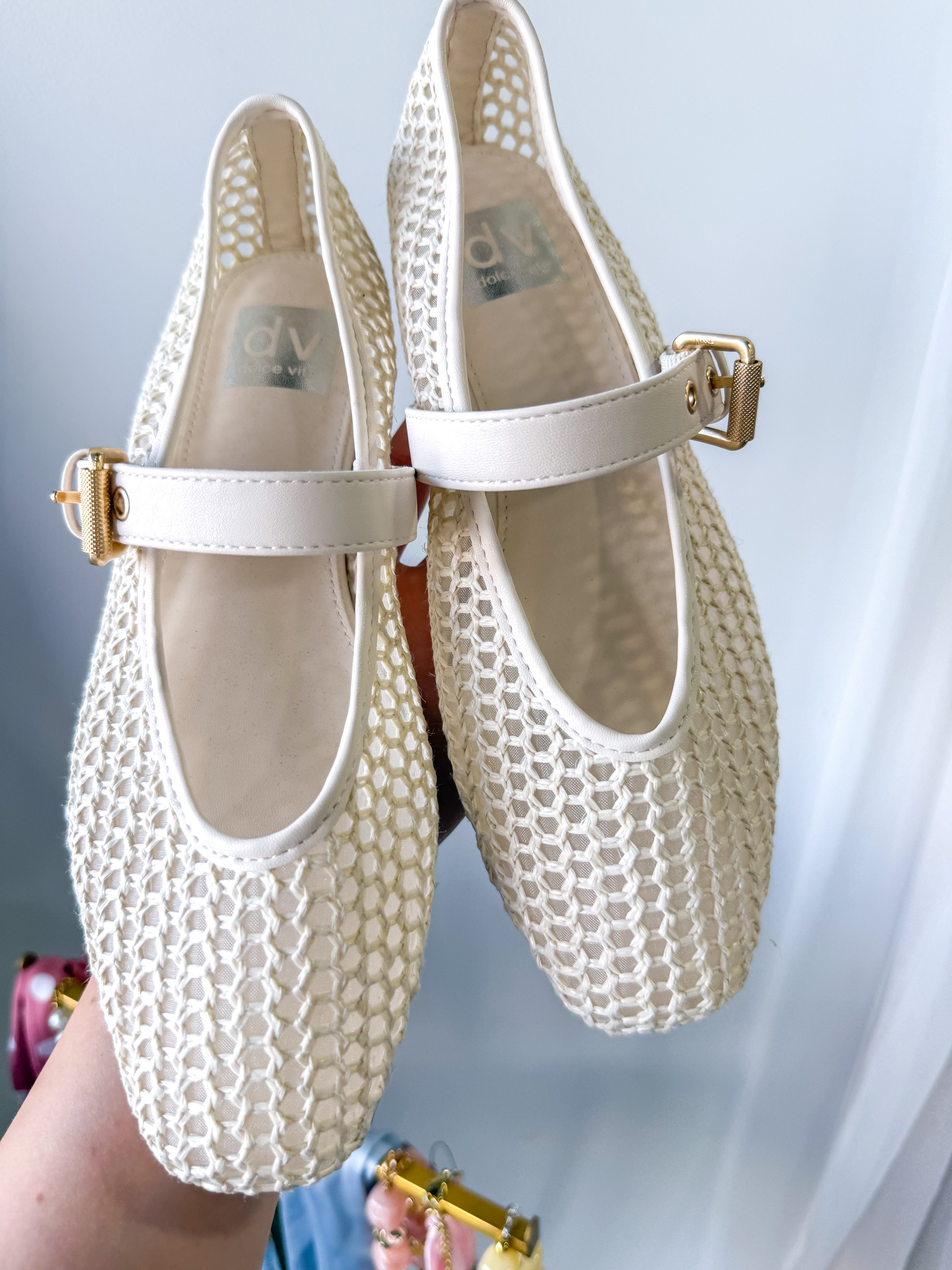 Mulaney Ivory woven Ballet Flats