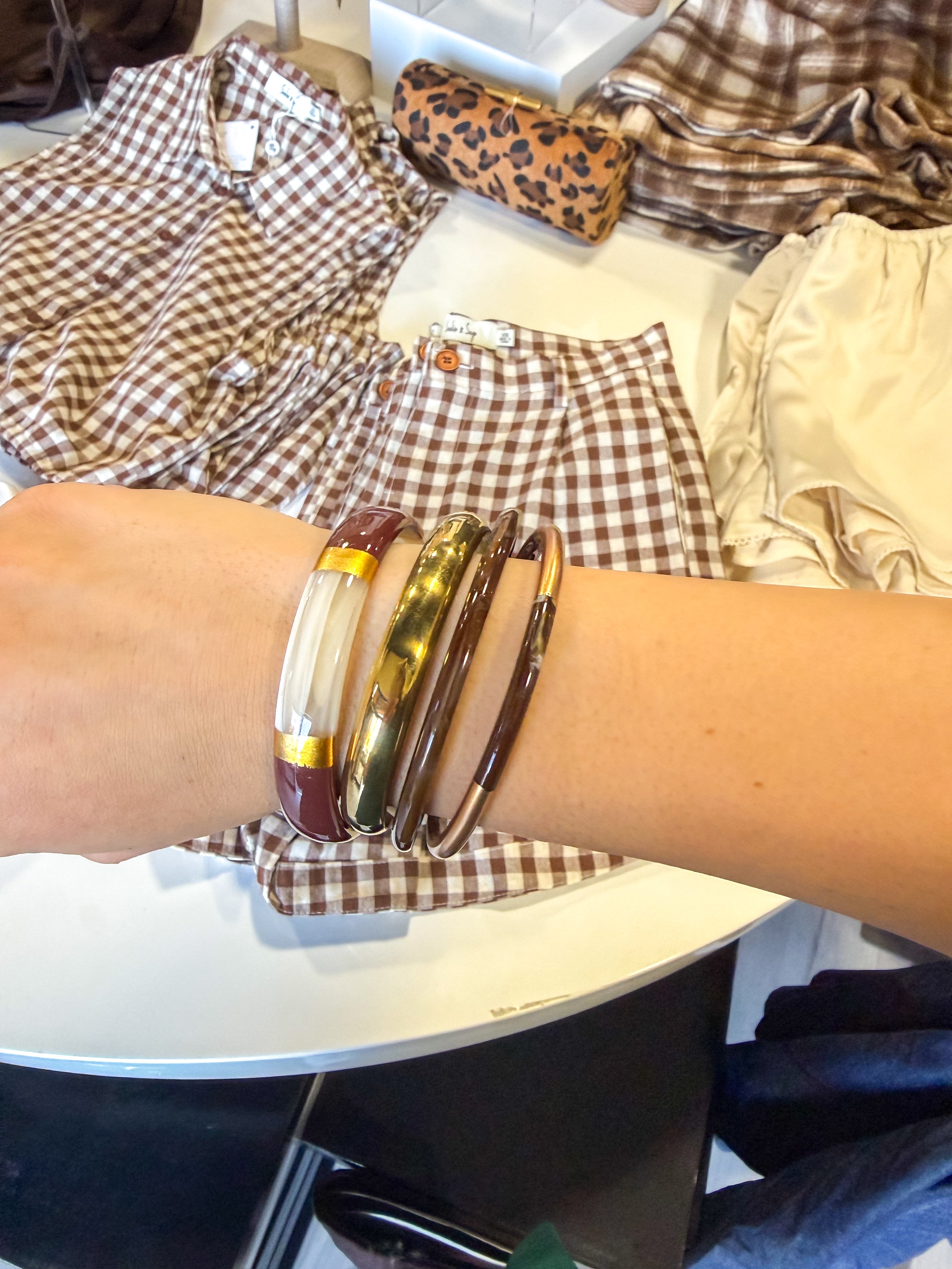 Brown/Gold Bangle Set