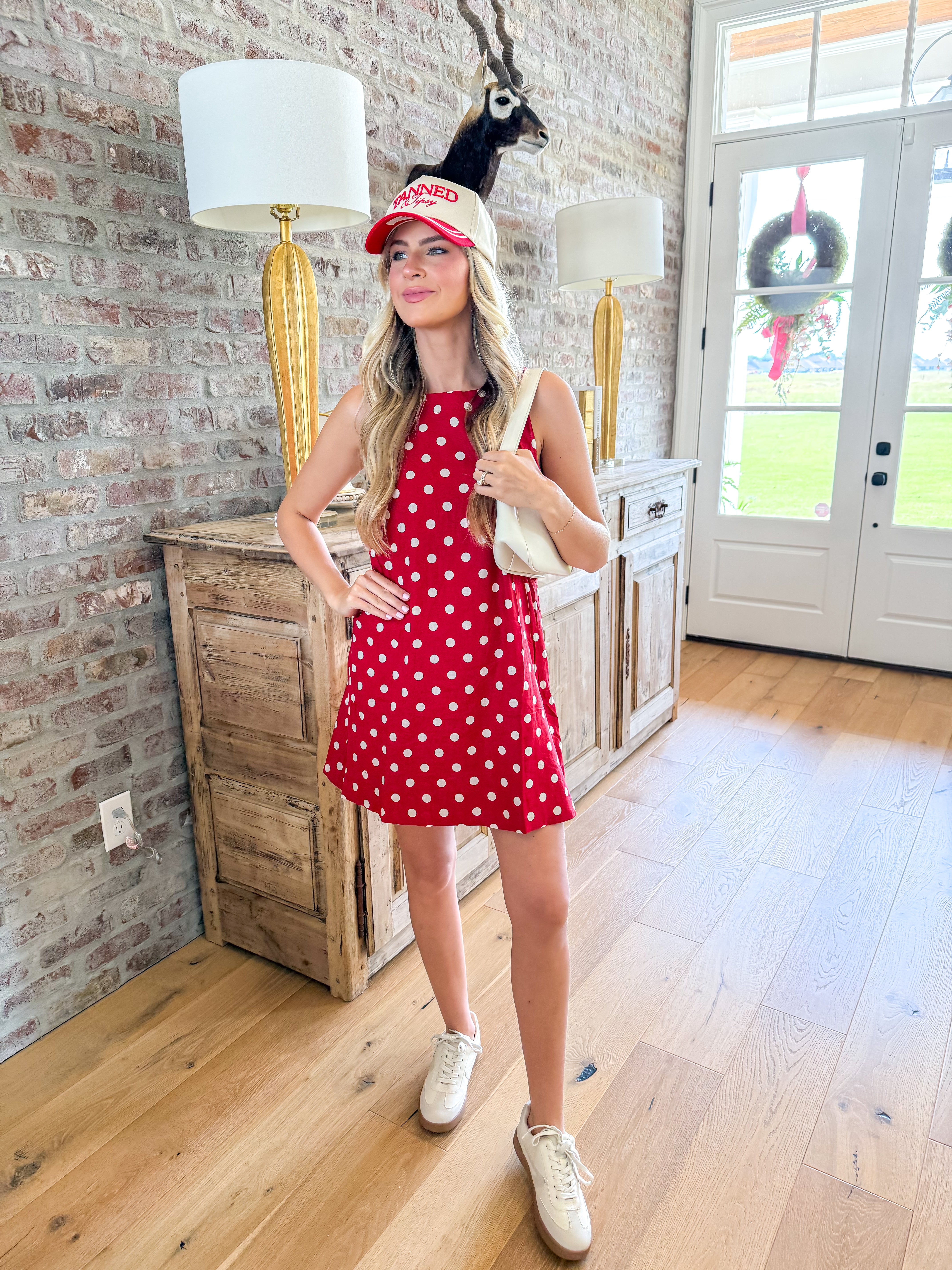 Noelle Red Polka Dot Shirt Mini
