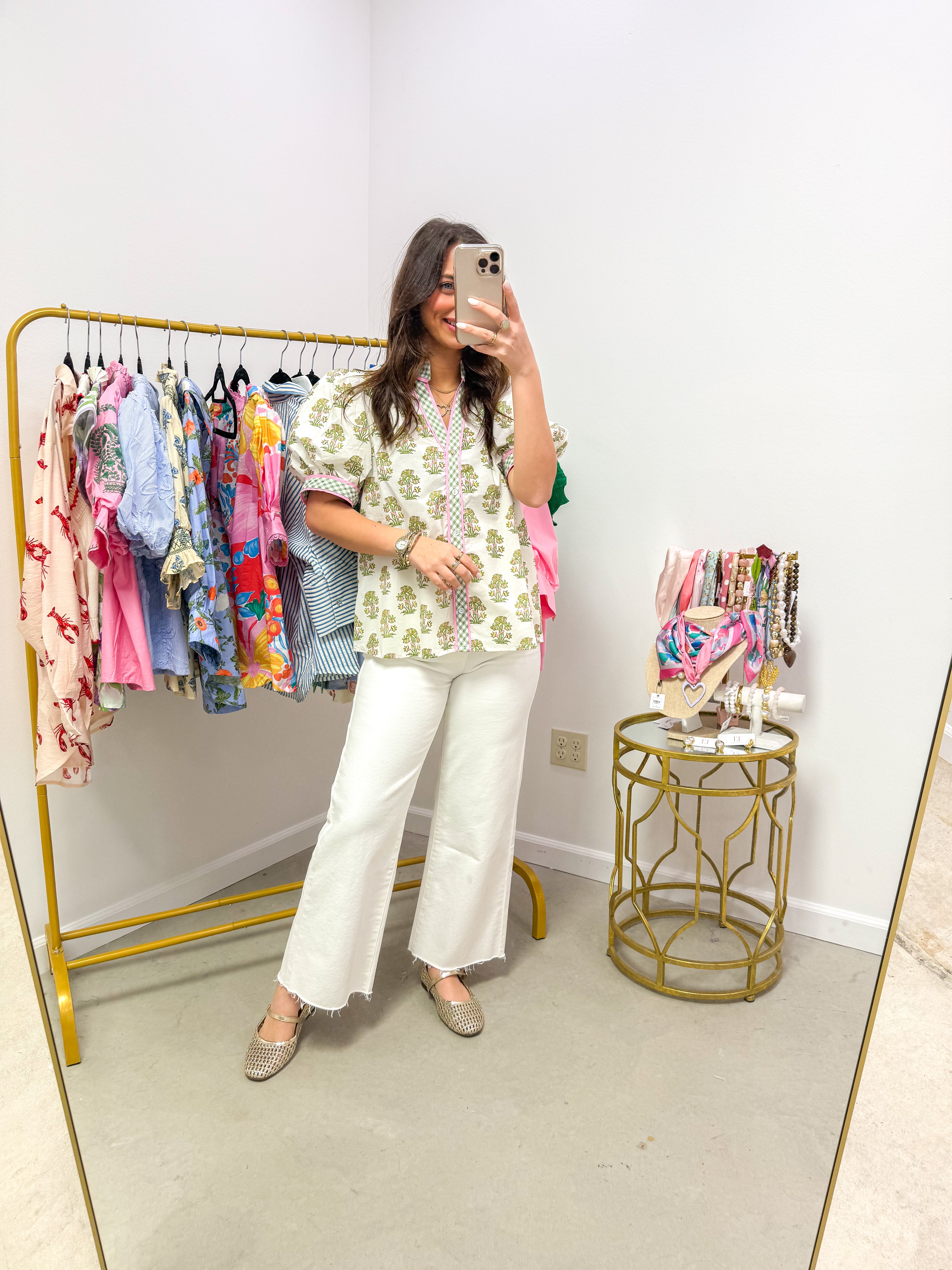 Millie Jo Floral Cream Top