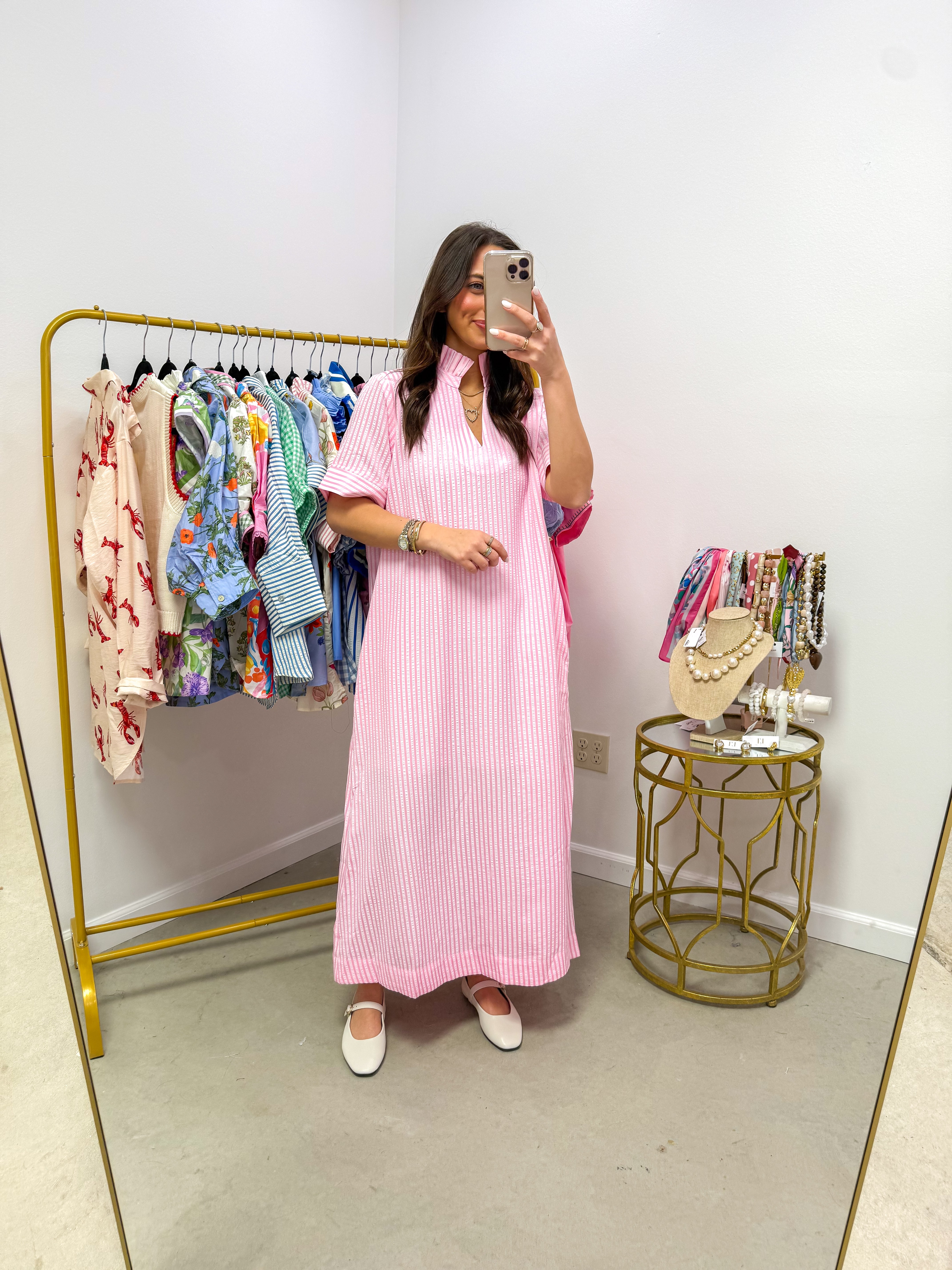 Striped Comfort Pink Midi