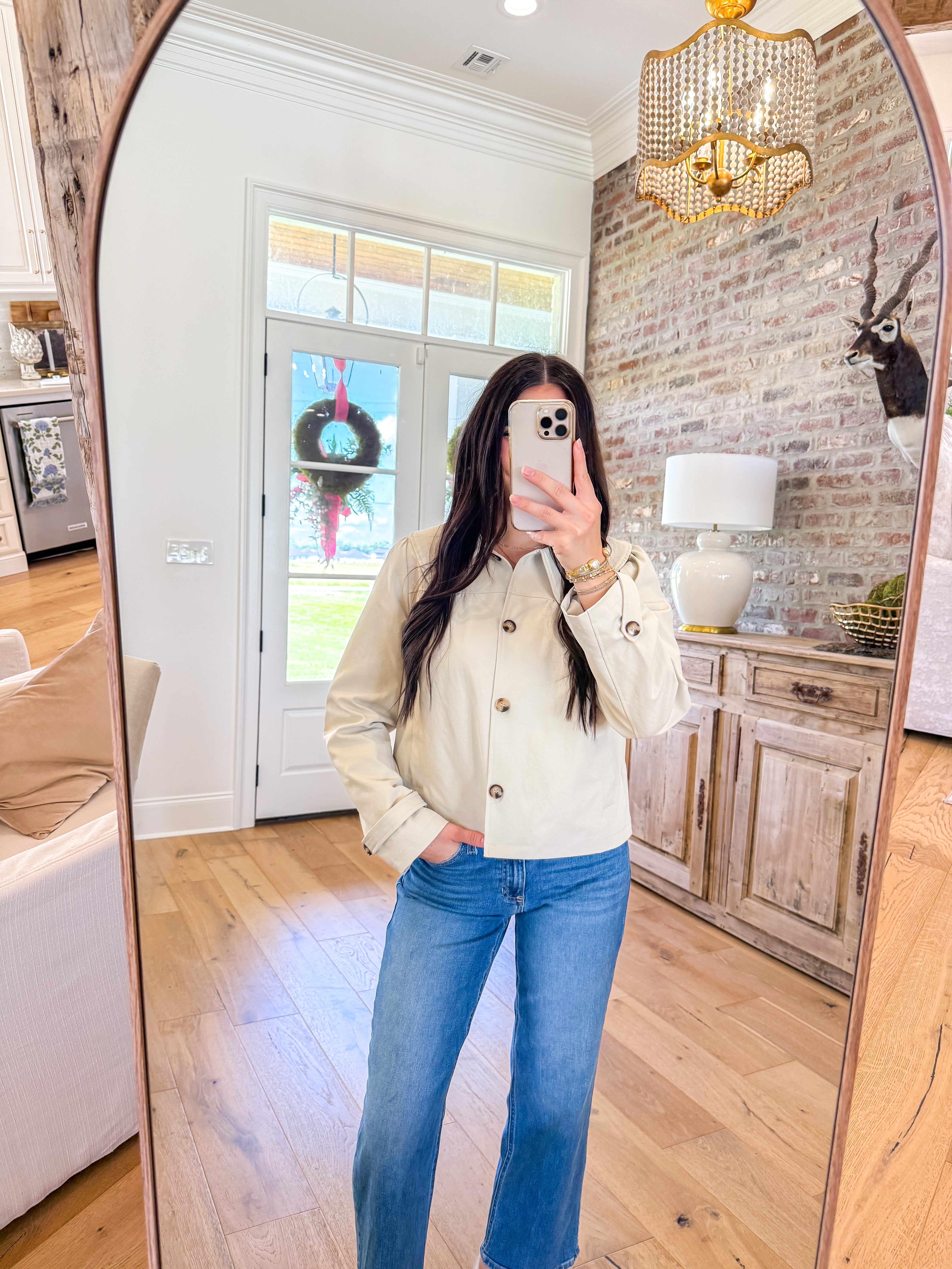 The Camille Peter Pan Jacket Light Khaki