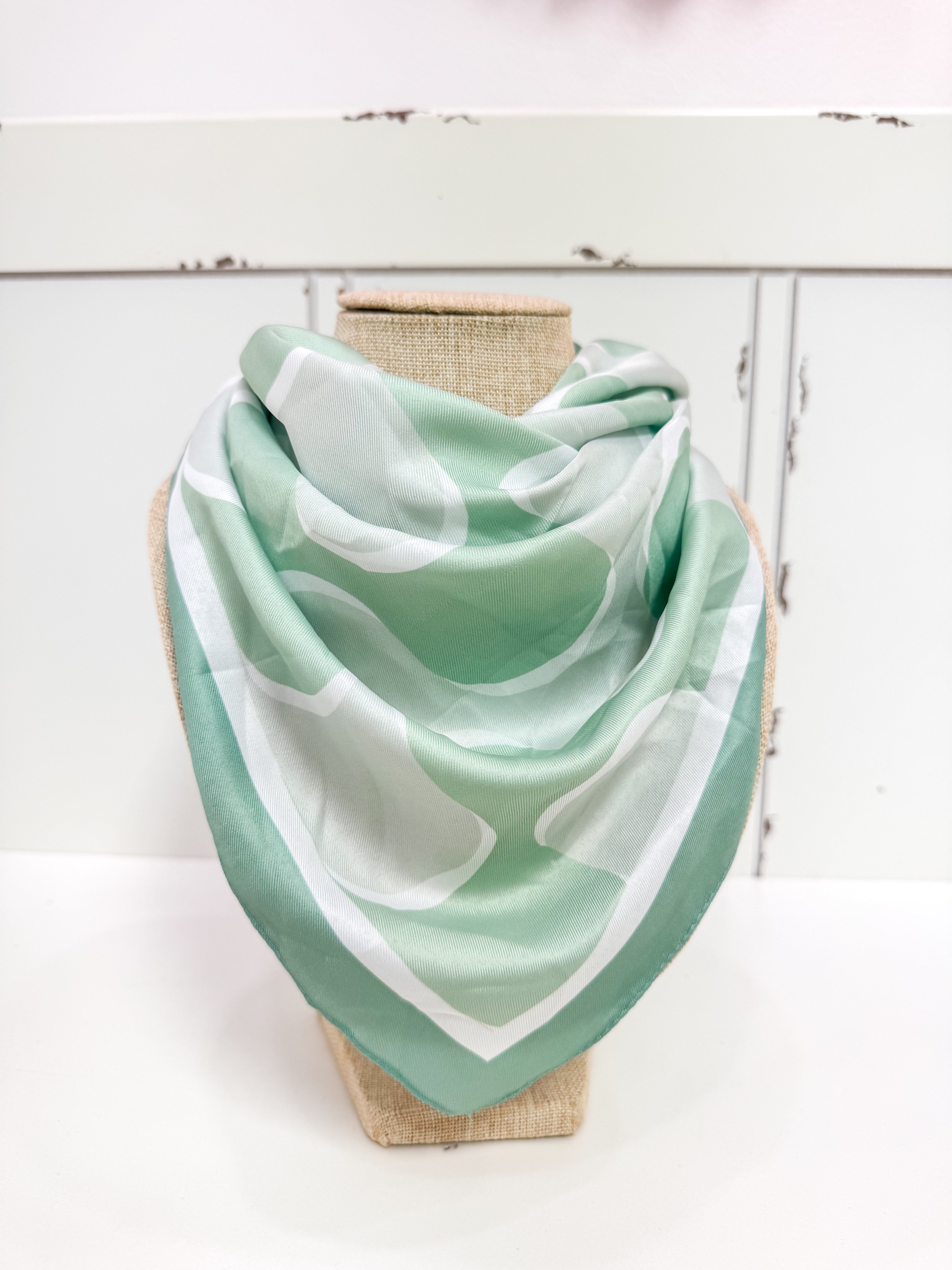 Light Green Swirl Scarf