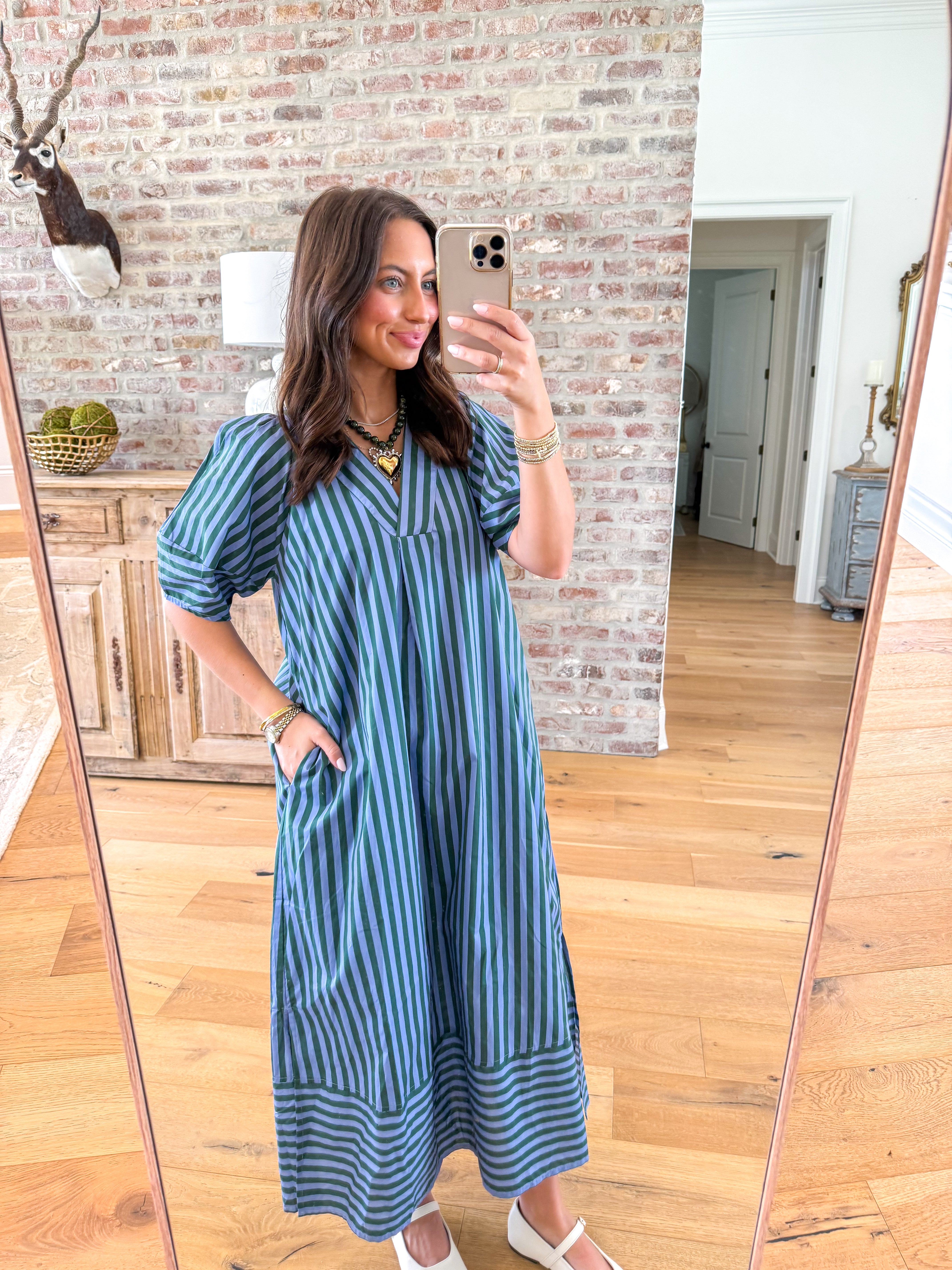 Coastal Stripe Midi Dress
