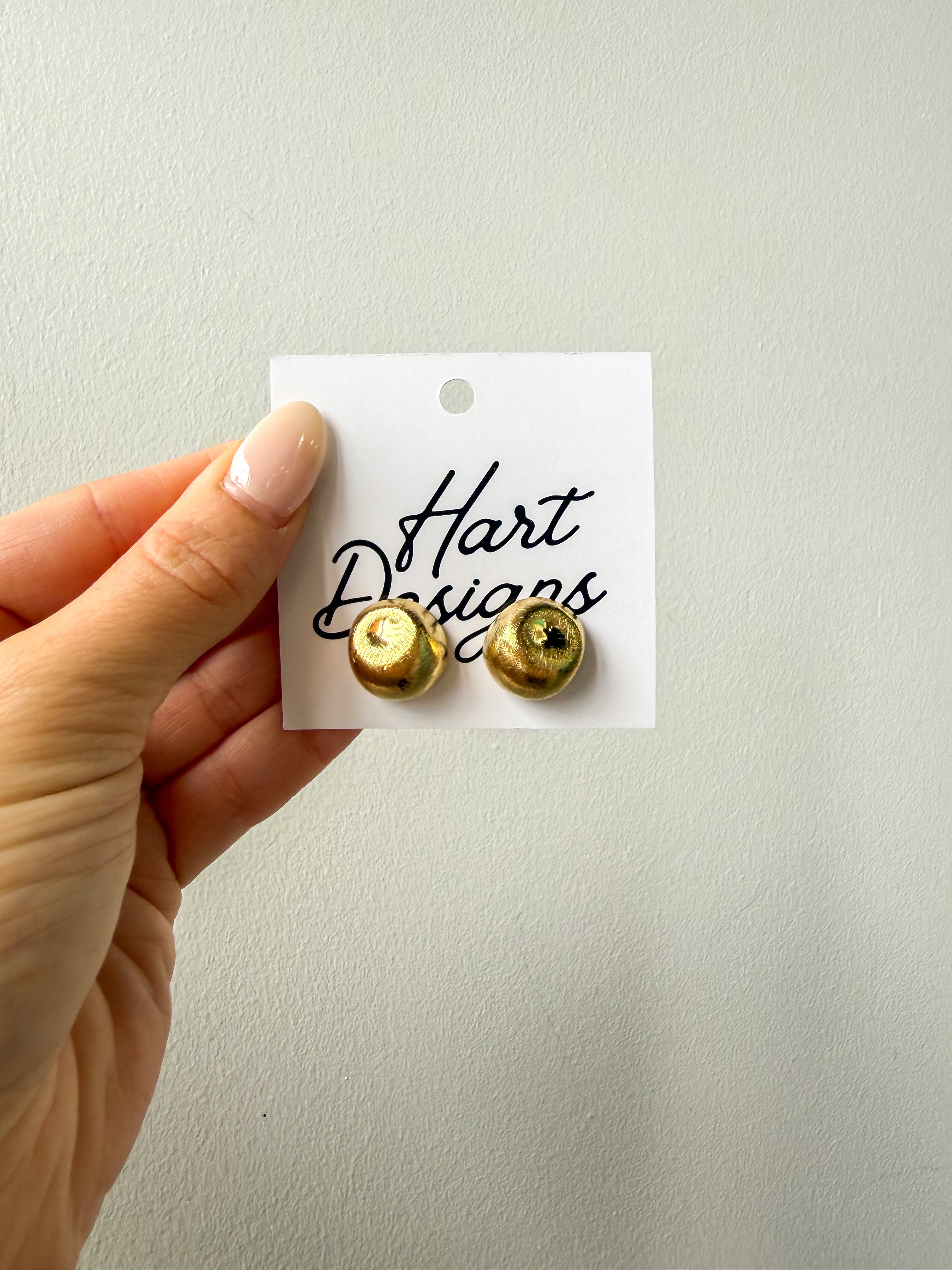 Small Hammered Gold Studs