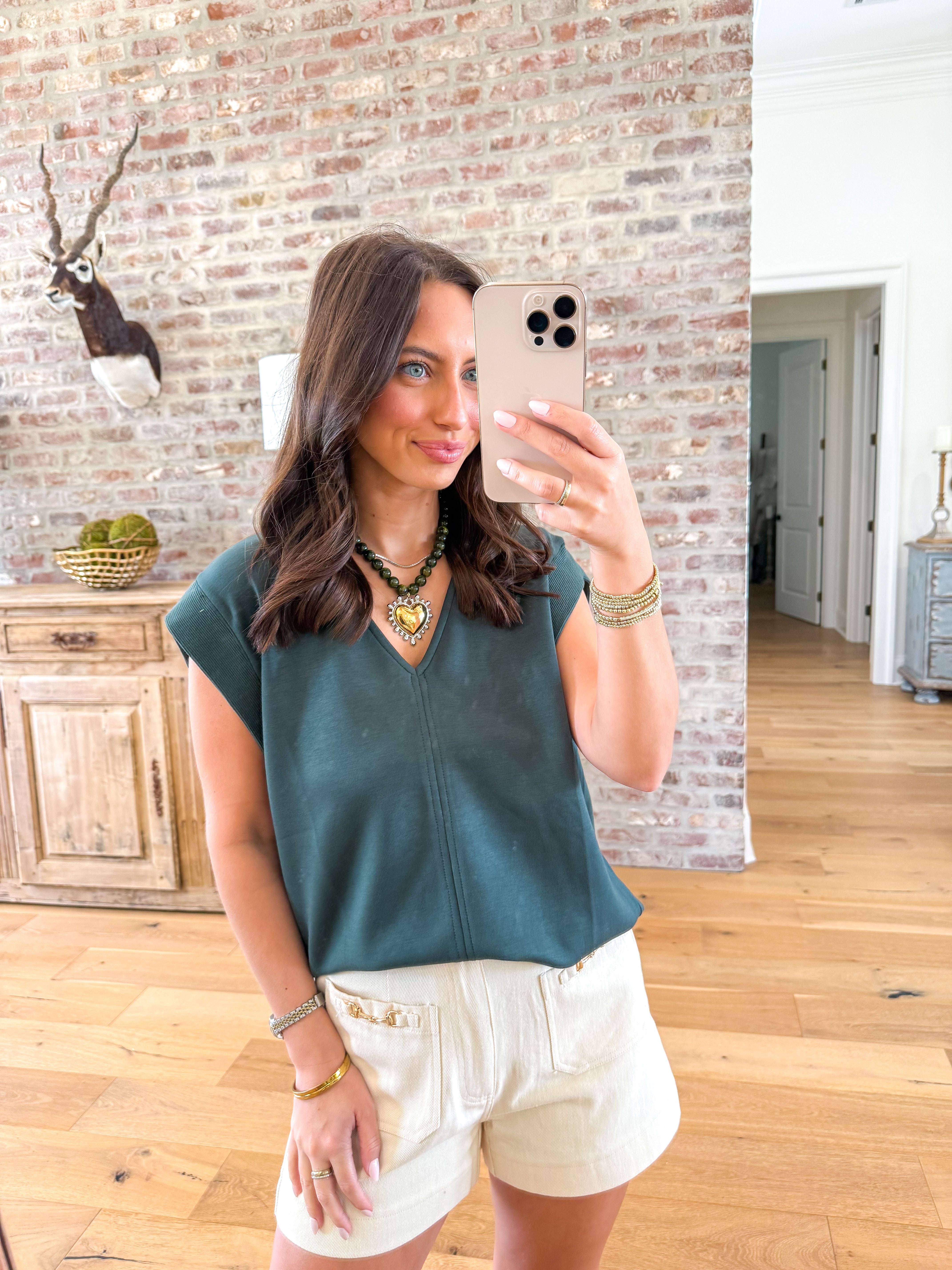 Forest Cap Sleeve Top