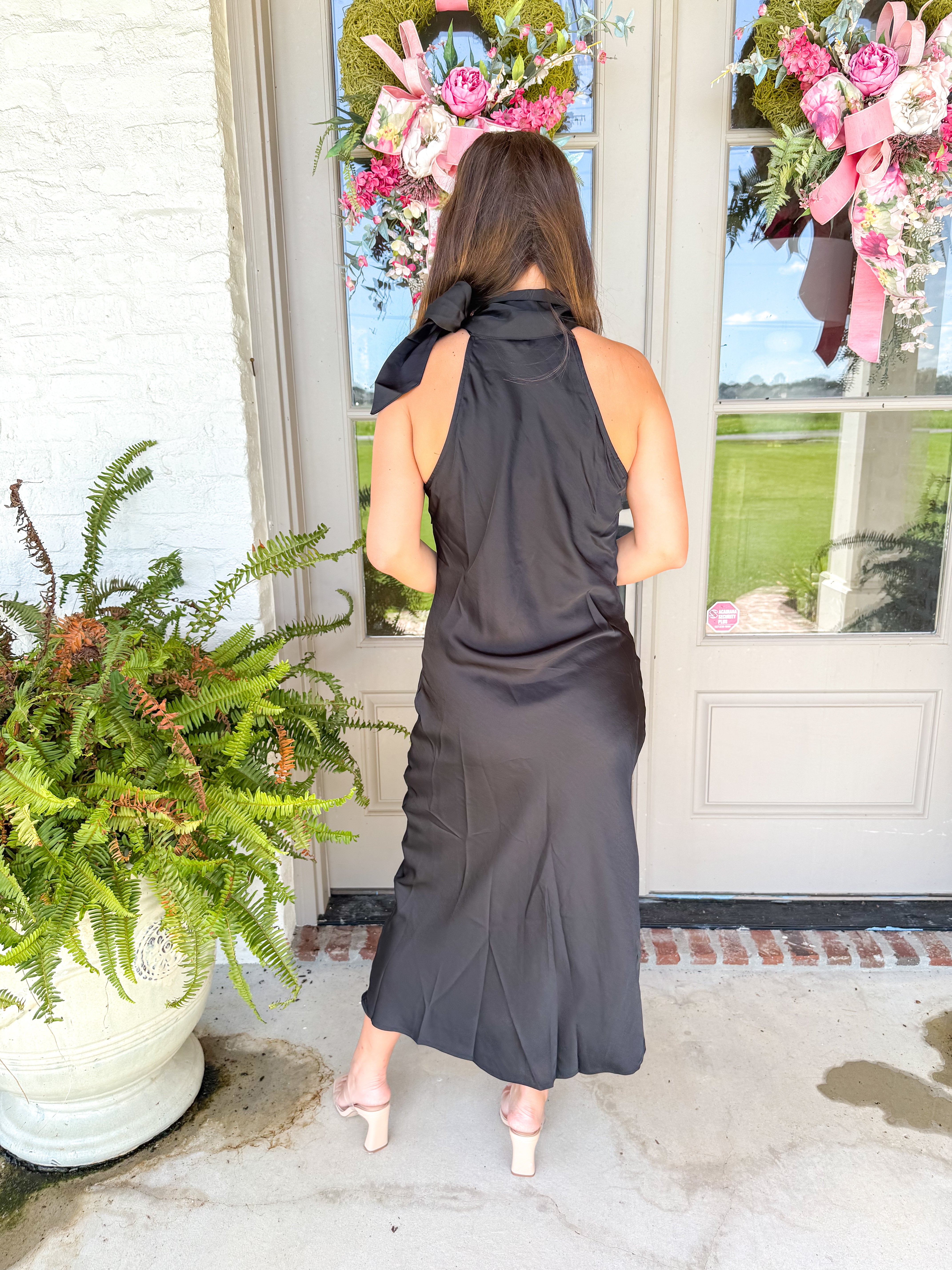 The Midnight Halter Midi