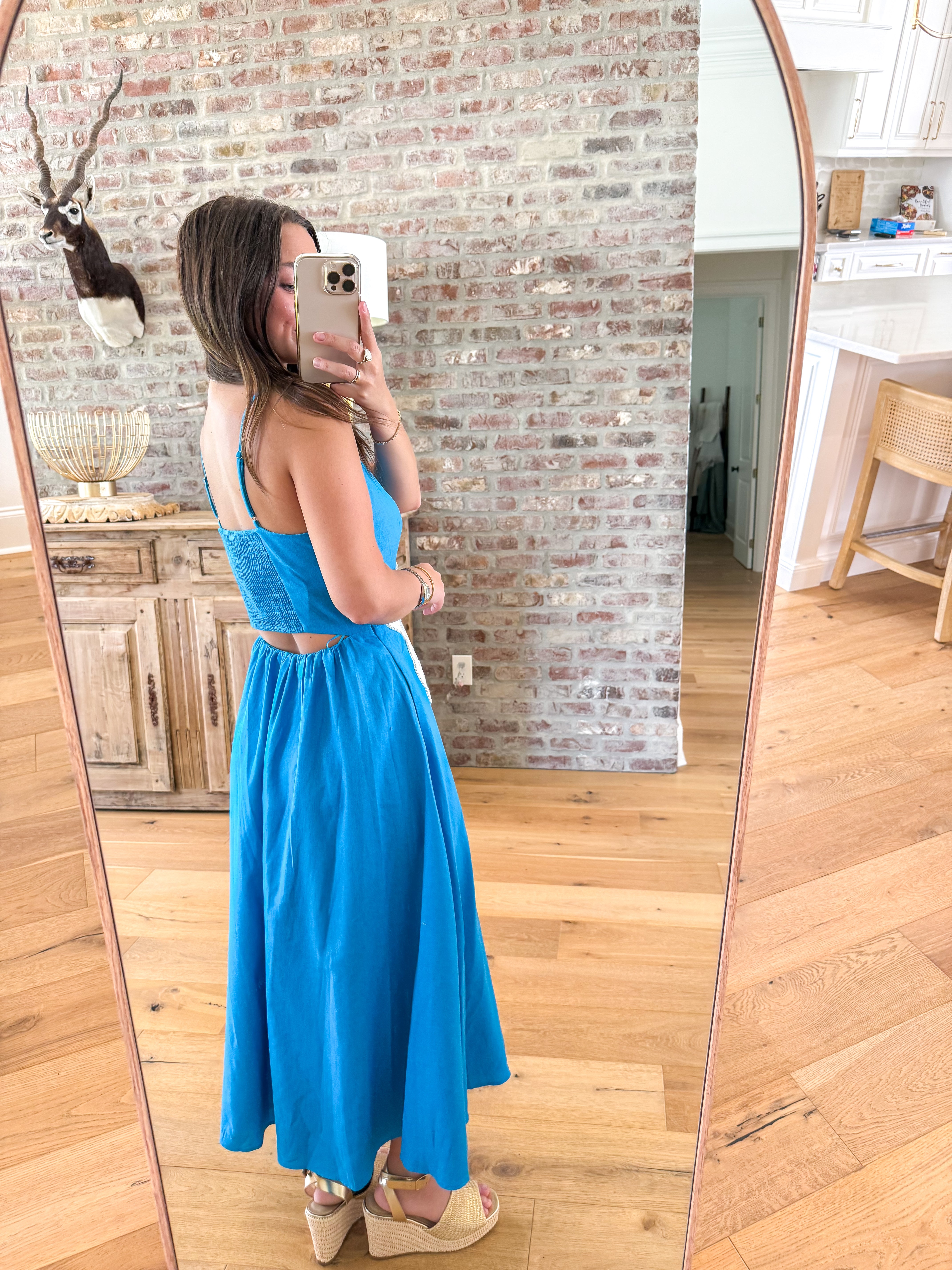 Petal & Pearl Hawaiian Blue Midi