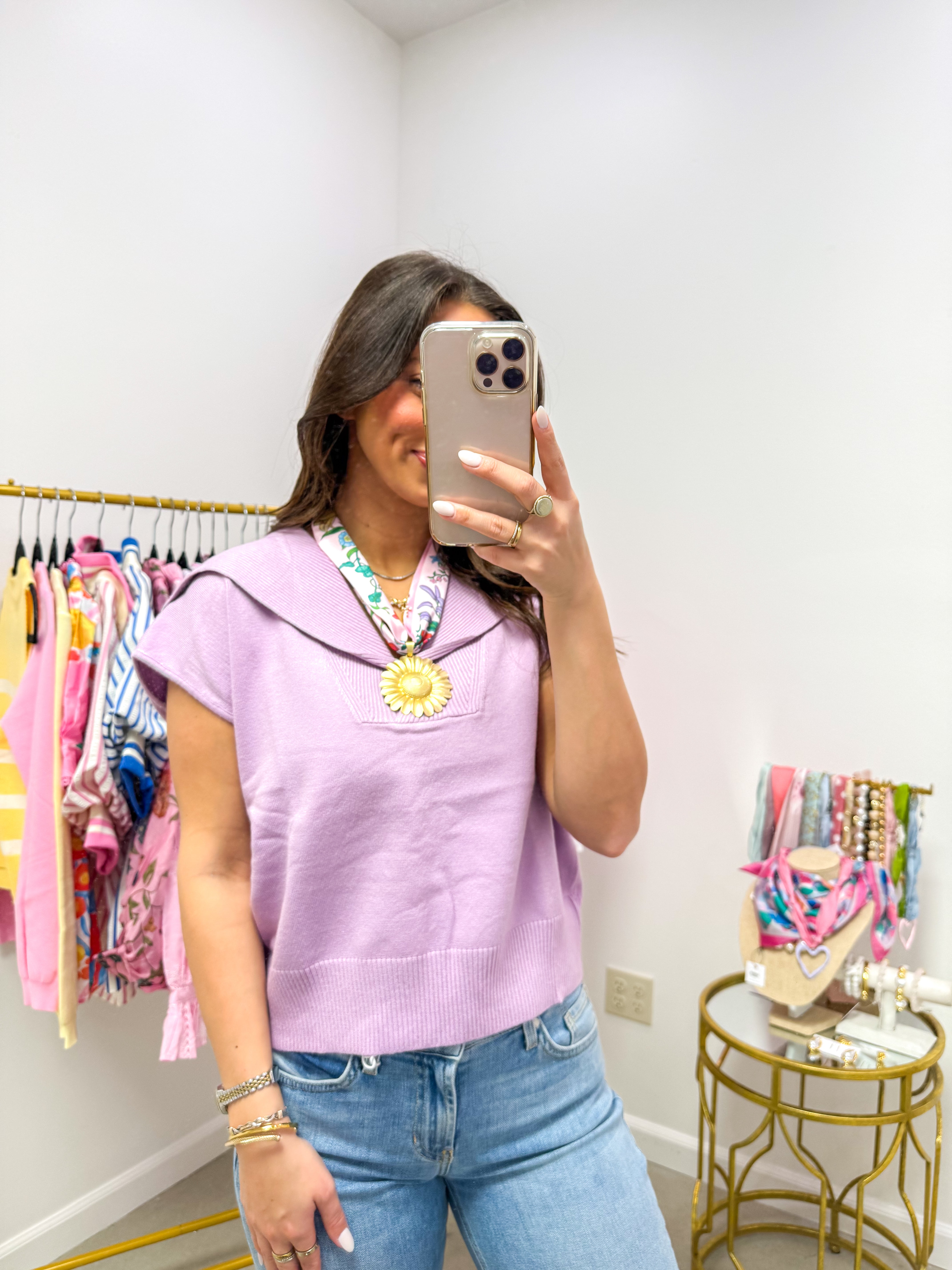 Weekend Ease Lavender Sweater Tank